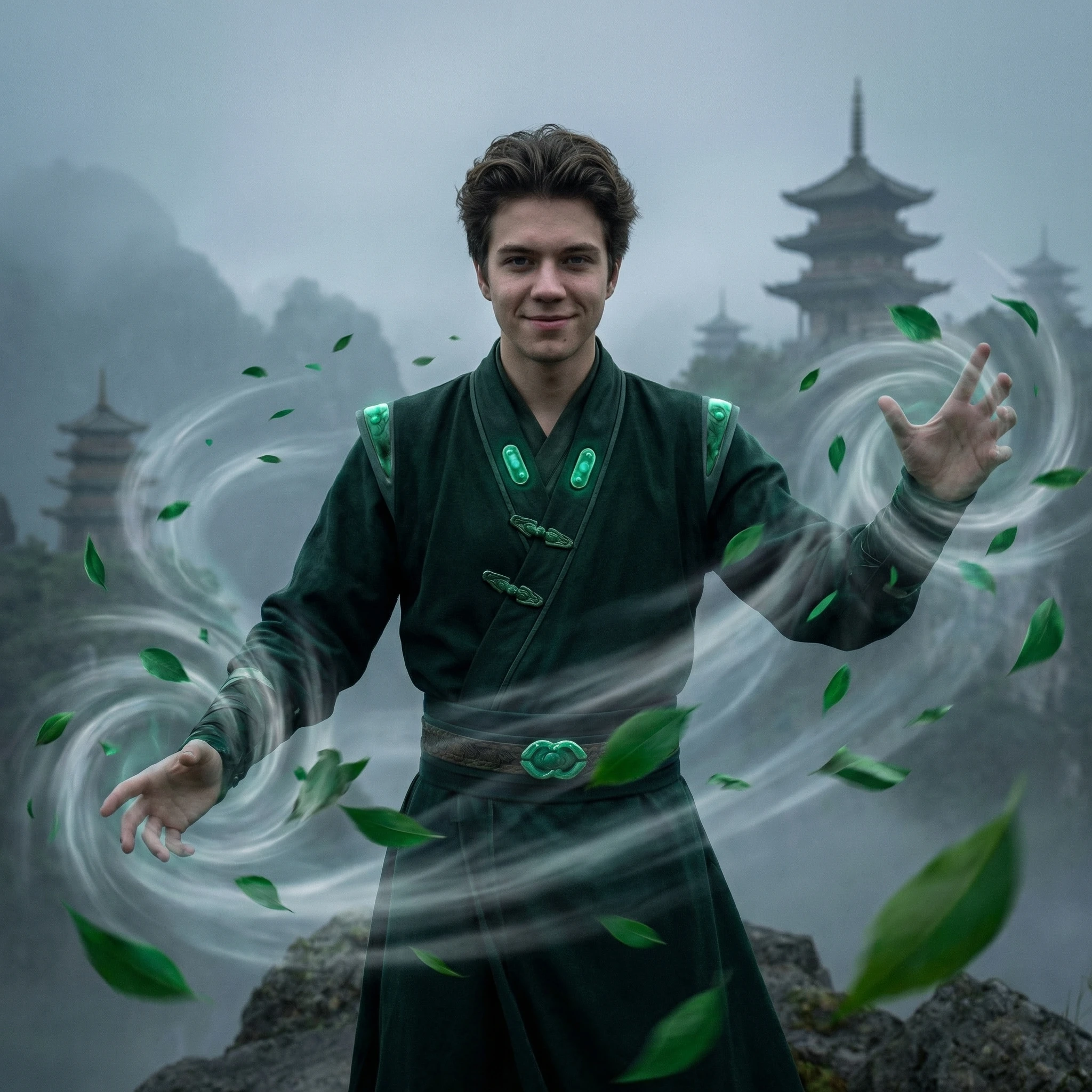 Мастер стихий в стиле аниме — Nano Banana Pro промт