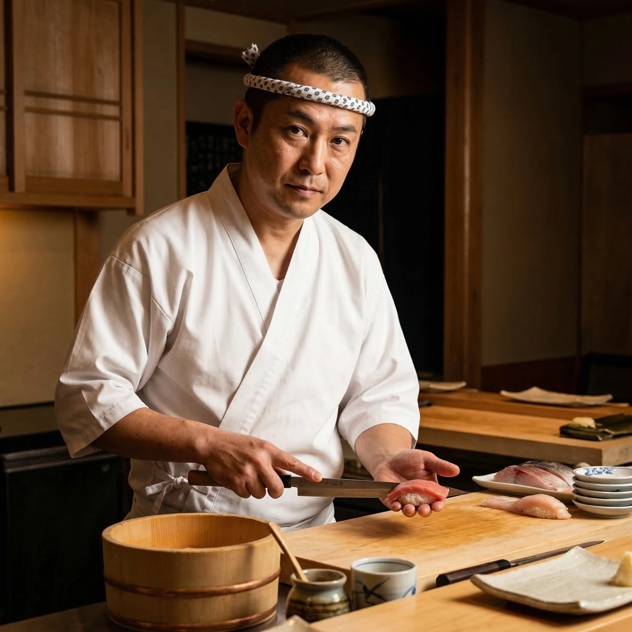 Мастер суши: Традиционный ремесленник — Nano Banana Pro промт