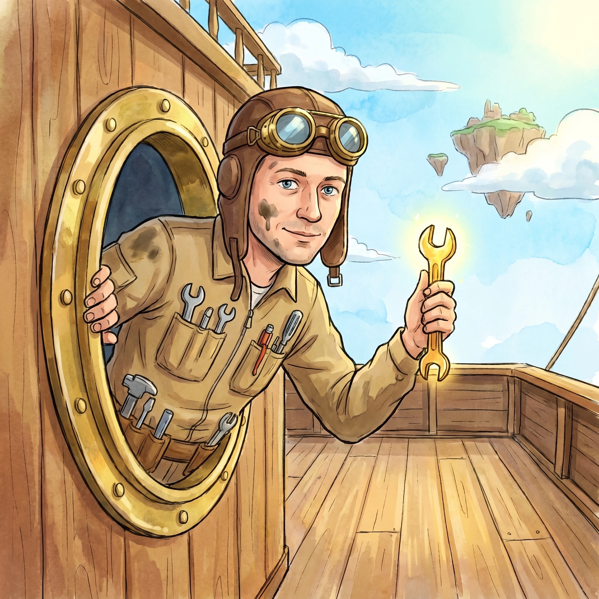 Механик Магического Дирижабля — Nano Banana Pro промт