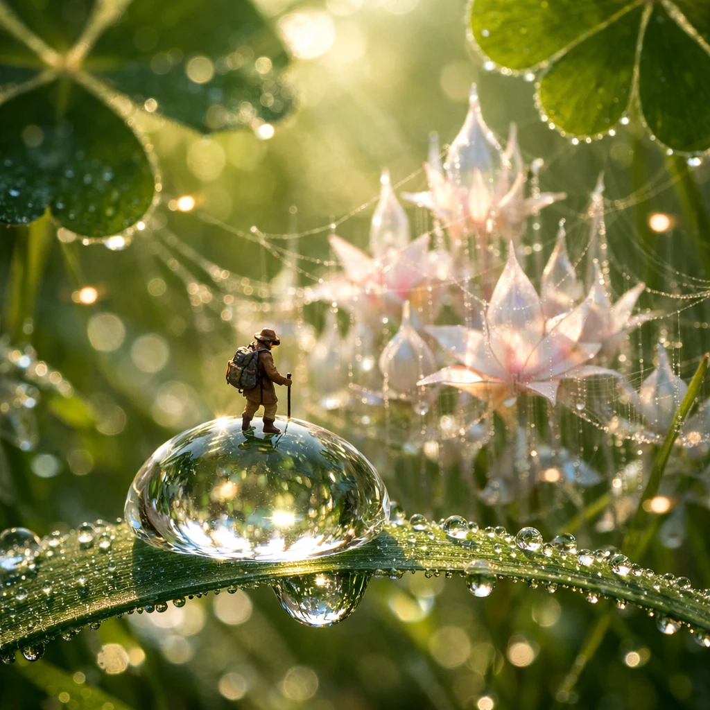 Микроскопическое королевство насекомых — GPT Image 1.5 промт