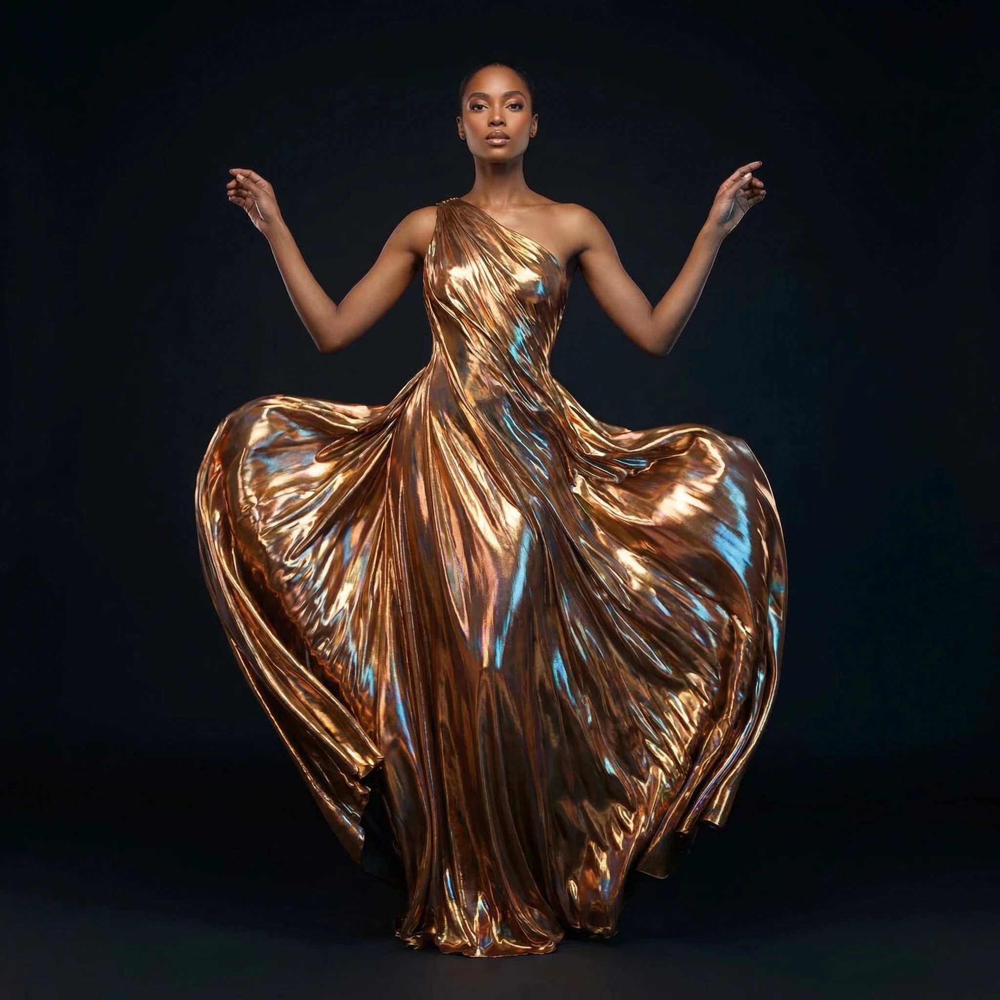 Мода «Жидкое Золото» — Nano Banana Pro промт