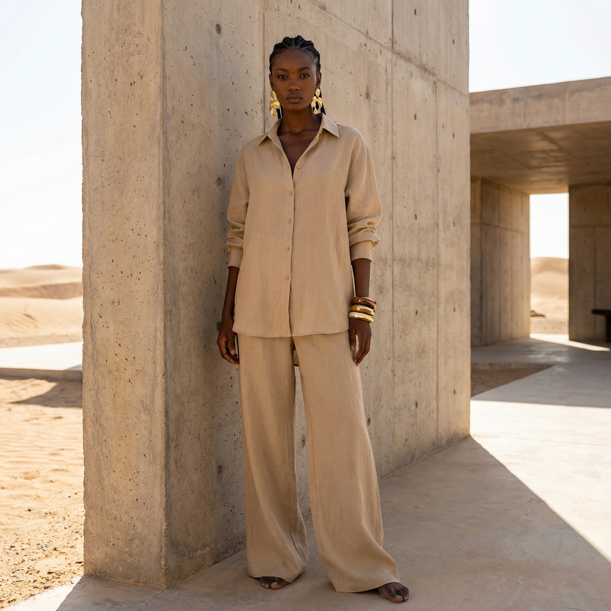 Модель в стиле «Desert Co-ord» — Nano Banana Pro промт