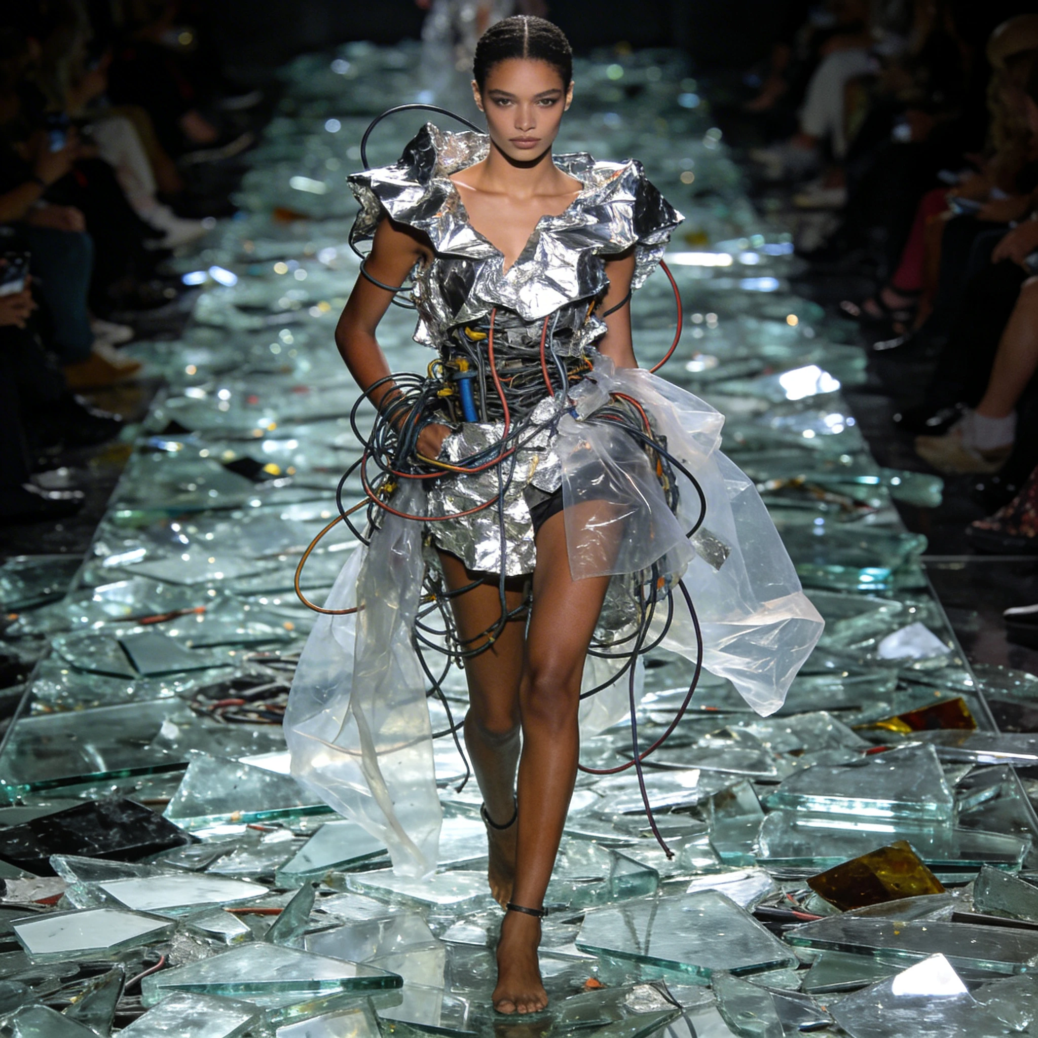 Модный показ в стиле «Мусорный шик» — Seedream 4.5 промт