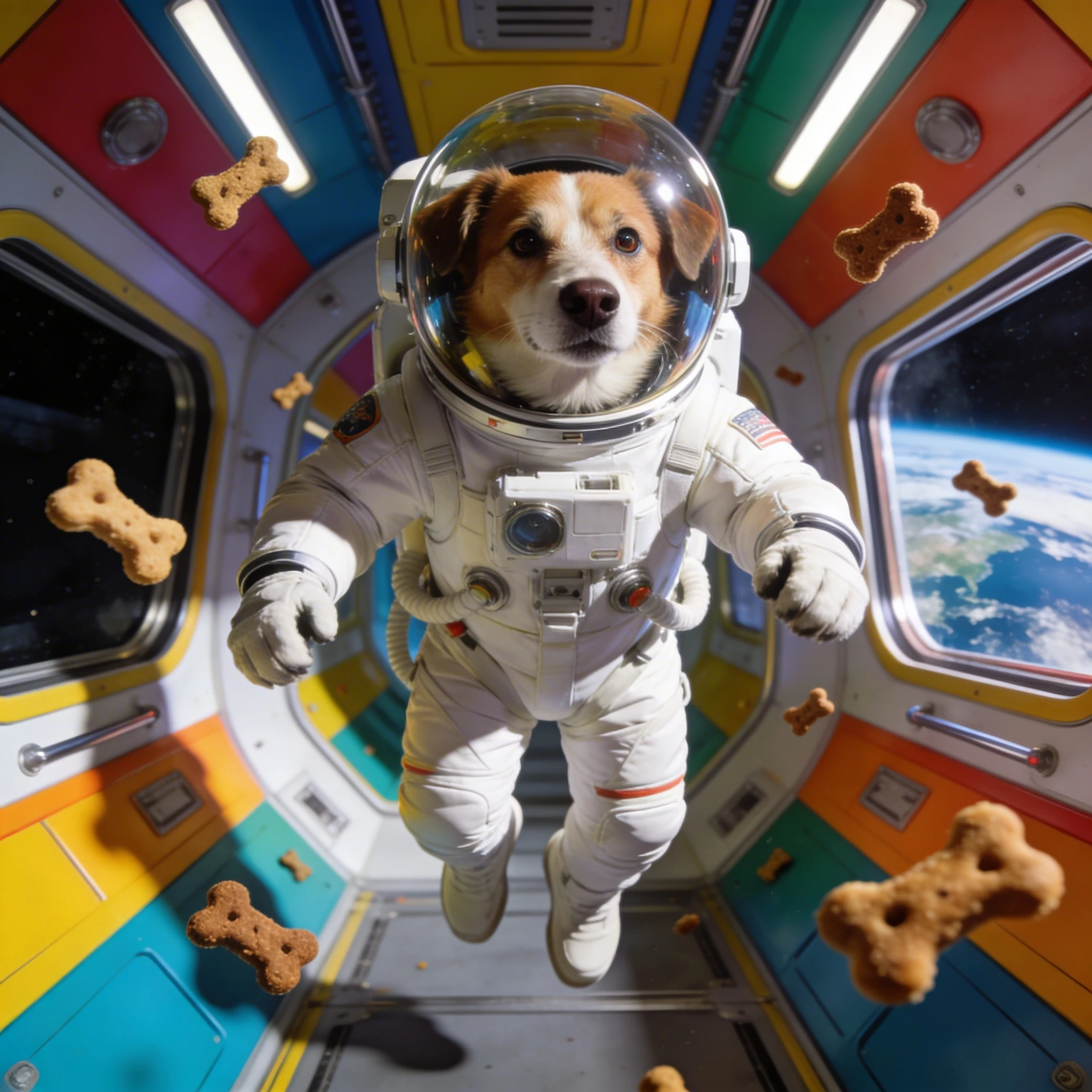 Мопс в костюме маленького космонавта — Seedream 4.5 промт