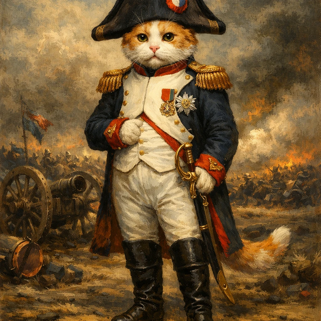 Мопс в образе императора Наполеона — GPT Image 1.5 промт
