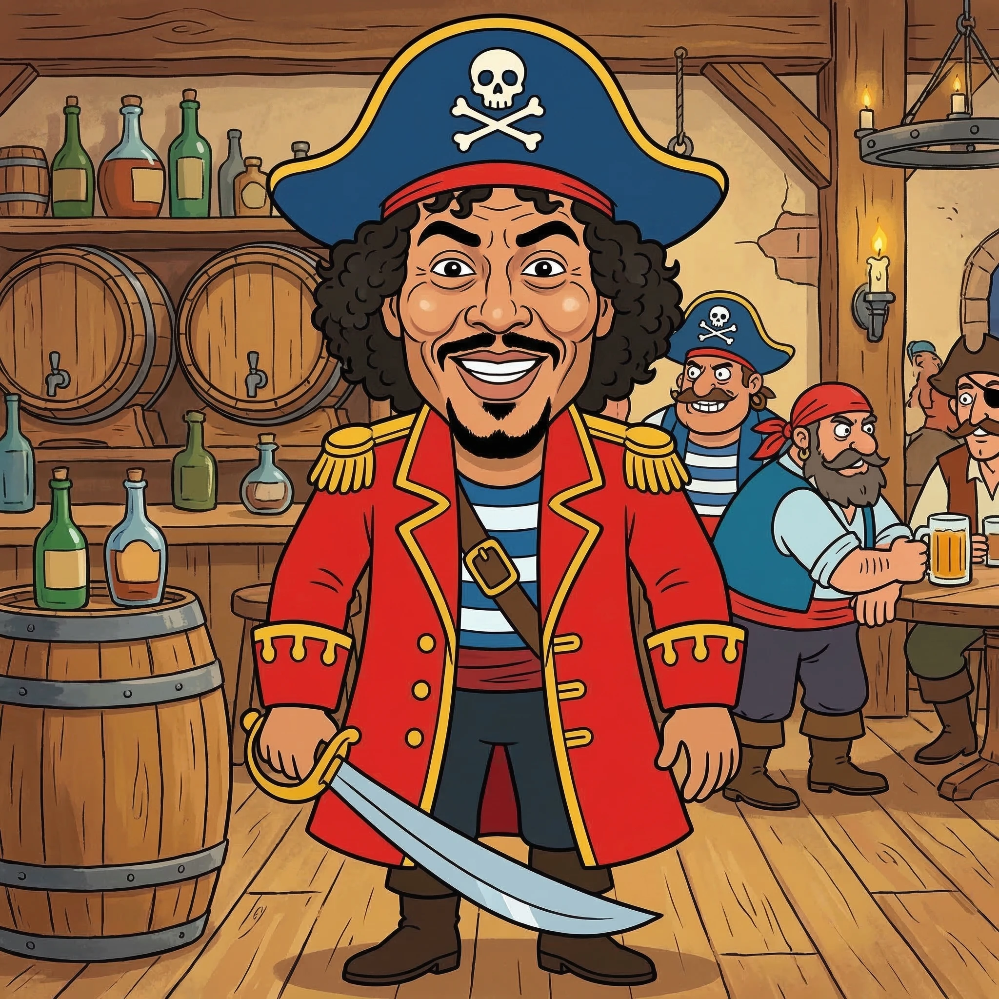 Мультфильм «Остров Сокровищ»: Стиль 80-х — Nano Banana Pro промт