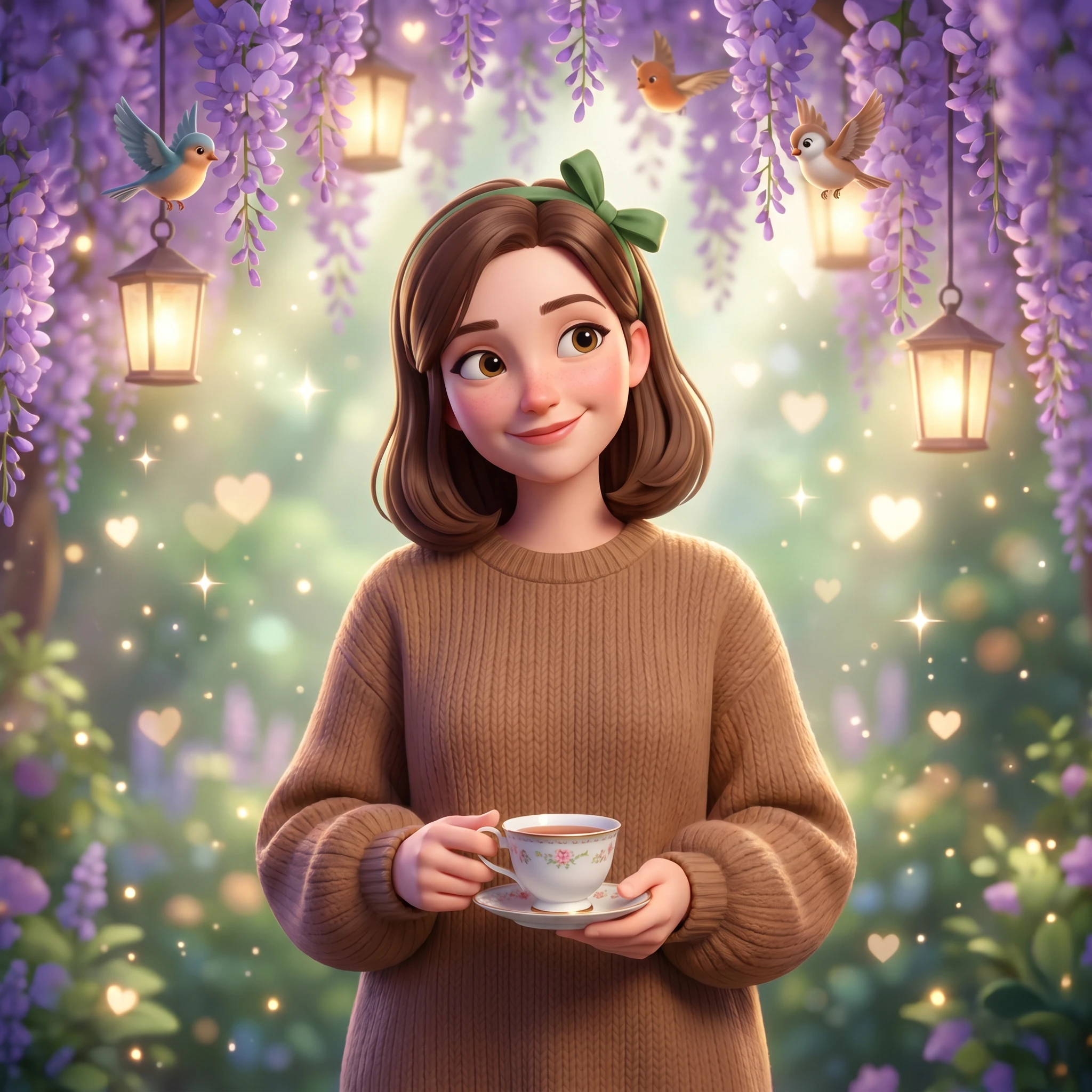 Мультфильм: Сказка Глициниевого Сада — Nano Banana Pro промт