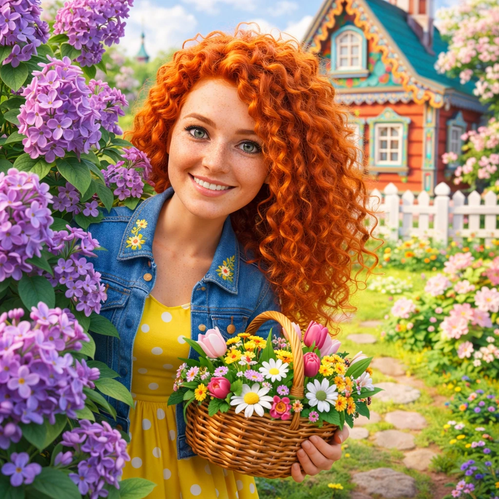 Мультяшный отдых на даче — GPT Image 1.5 промт