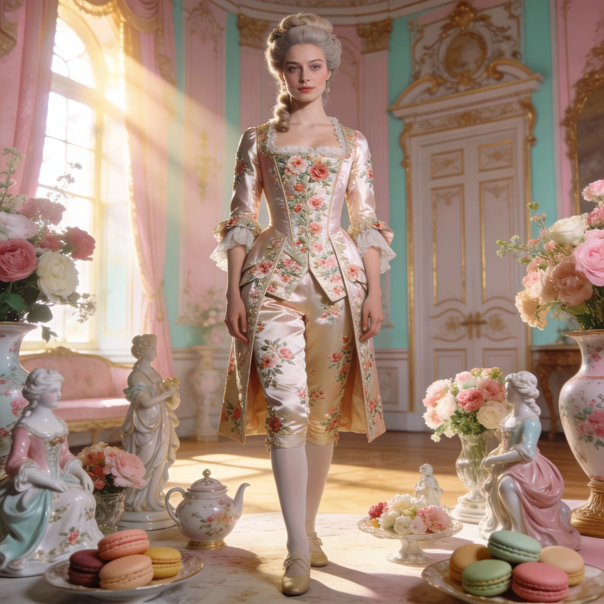Муза в стиле Рококо — Seedream 4.5 промт