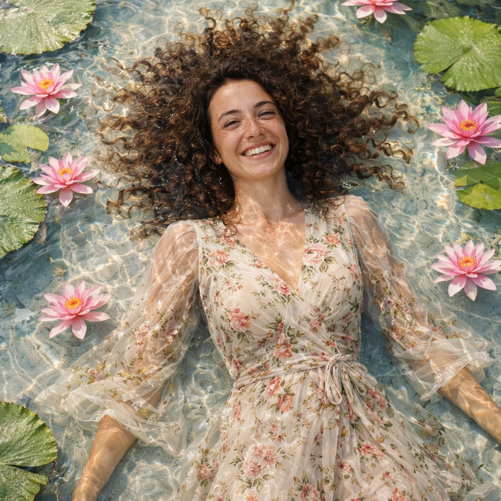 Нимфа Лотосового Озера — GPT Image 1.5 промт