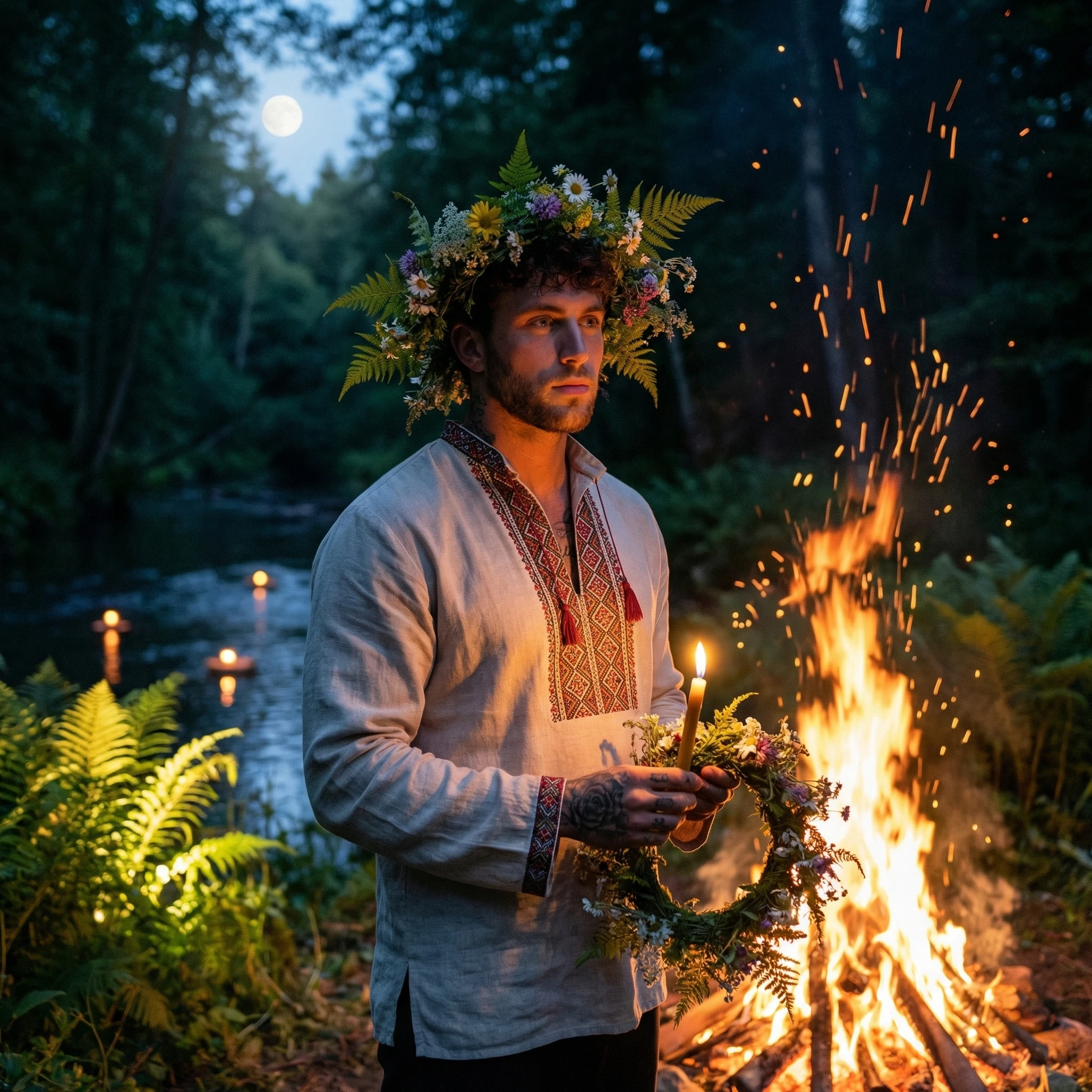 Ночь на Ивана Купалу — Nano Banana Pro промт