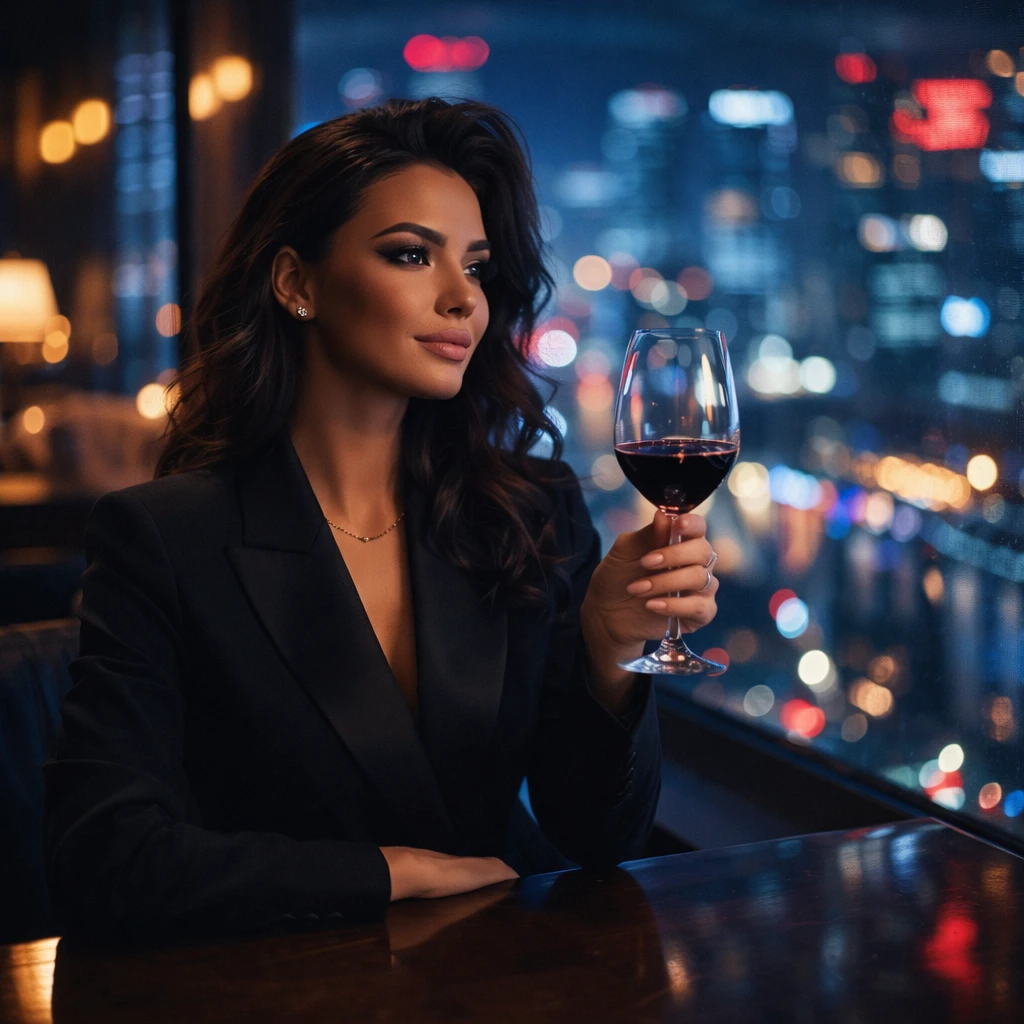 Ночной нуар в отражениях — GPT Image 1.5 промт