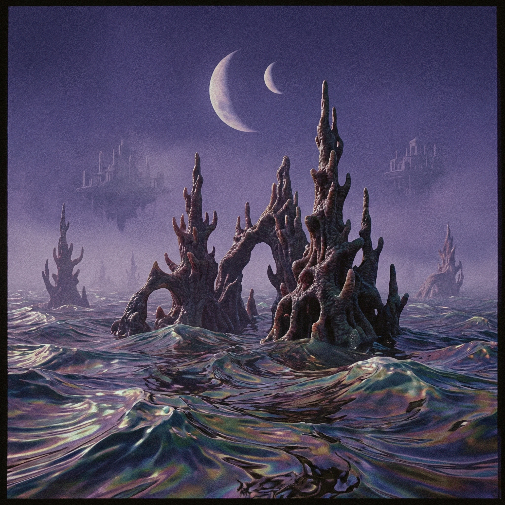 Оазис в стиле «Солярис» — Nano Banana Pro промт