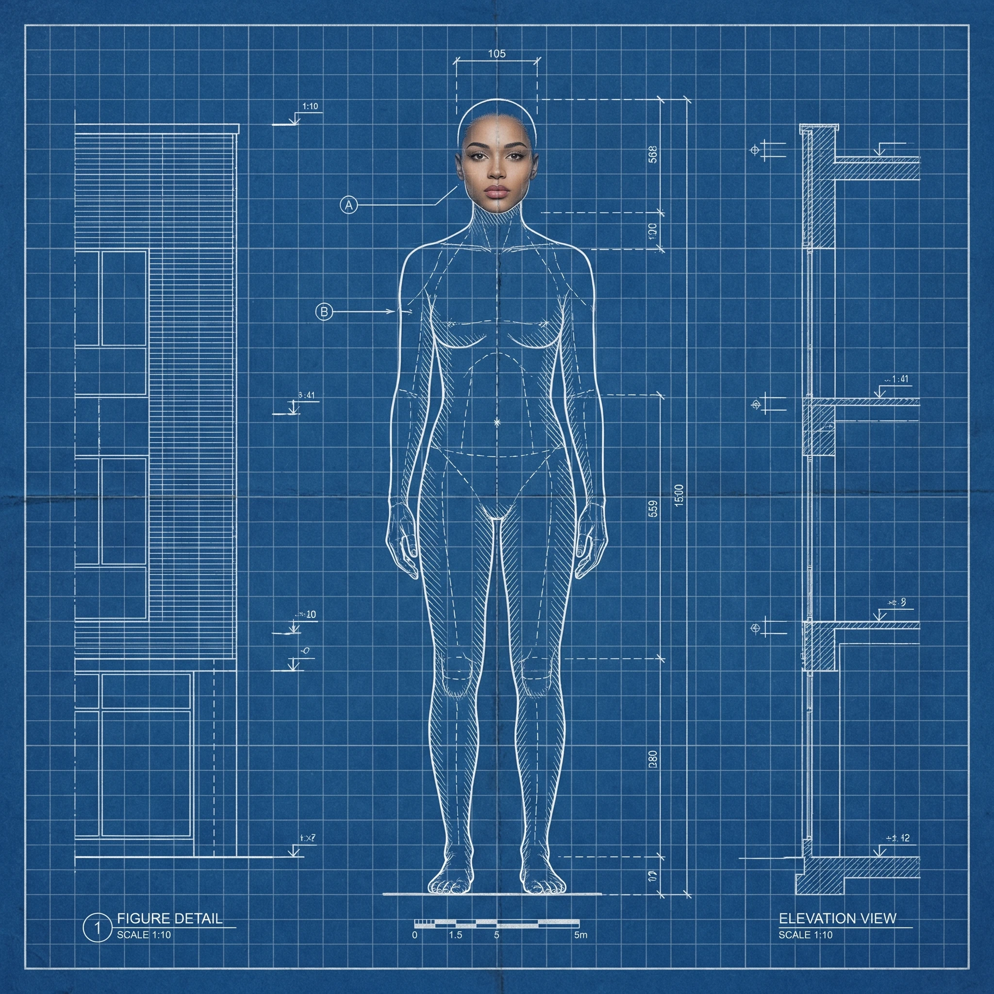 Обложка альбома в стиле чертежа — Nano Banana Pro промт