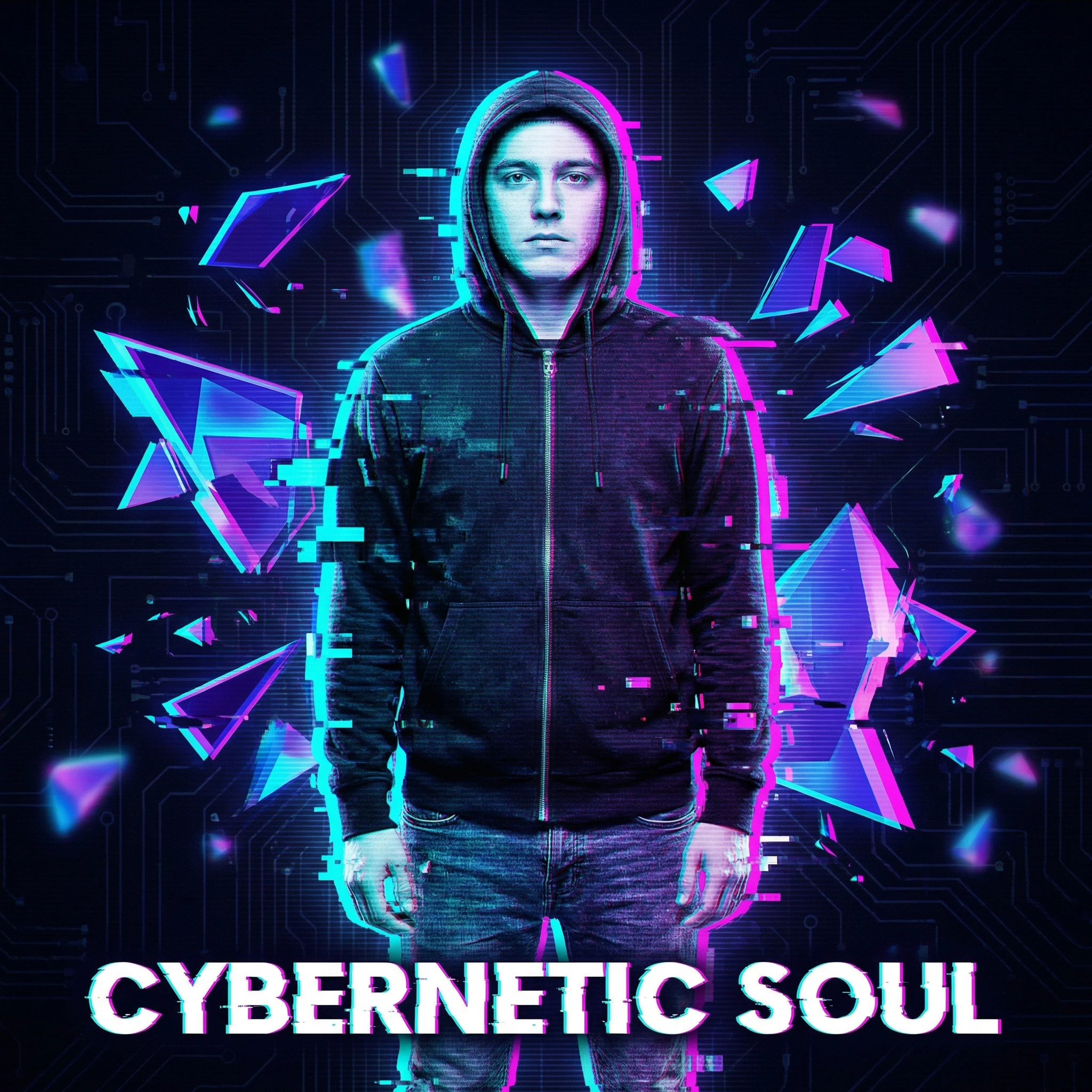 Обложка альбома в стиле «Глитч-арт» — Nano Banana Pro промт