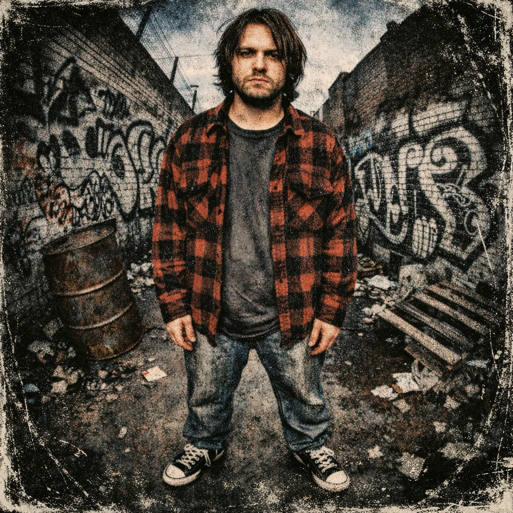 Обложка альбома в стиле «Гранж 90-х» — GPT Image 1.5 промт