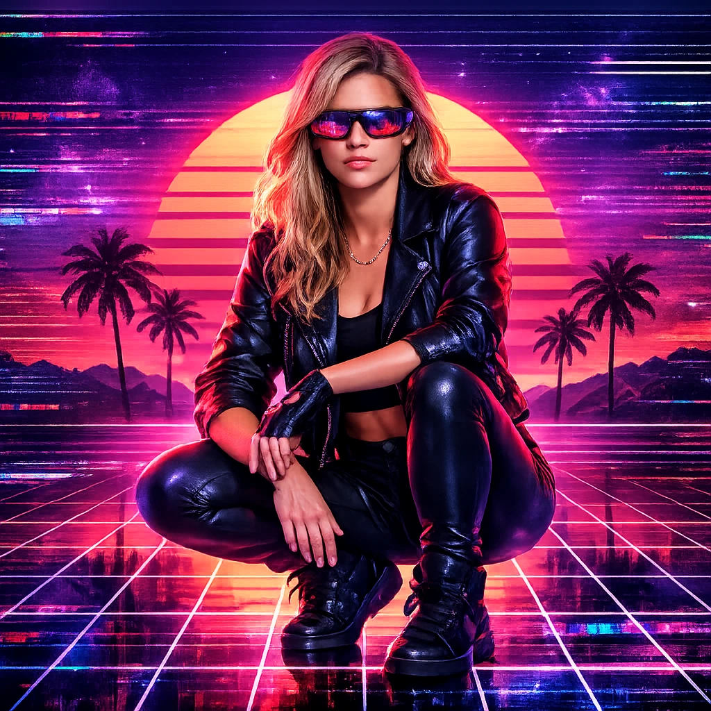 Обложка альбома в стиле «Synthwave 80s» — GPT Image 1.5 промт