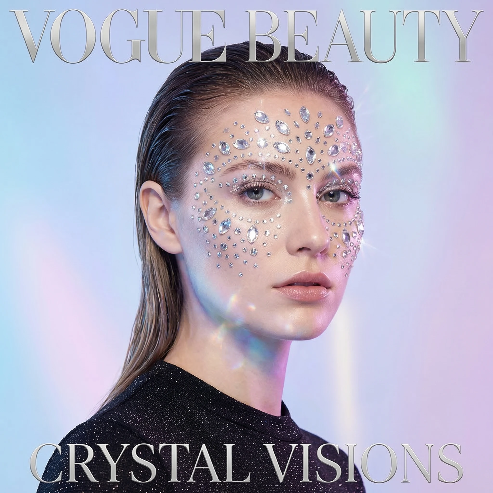 Обложка Beauty-журнала со стразами — Nano Banana Pro промт