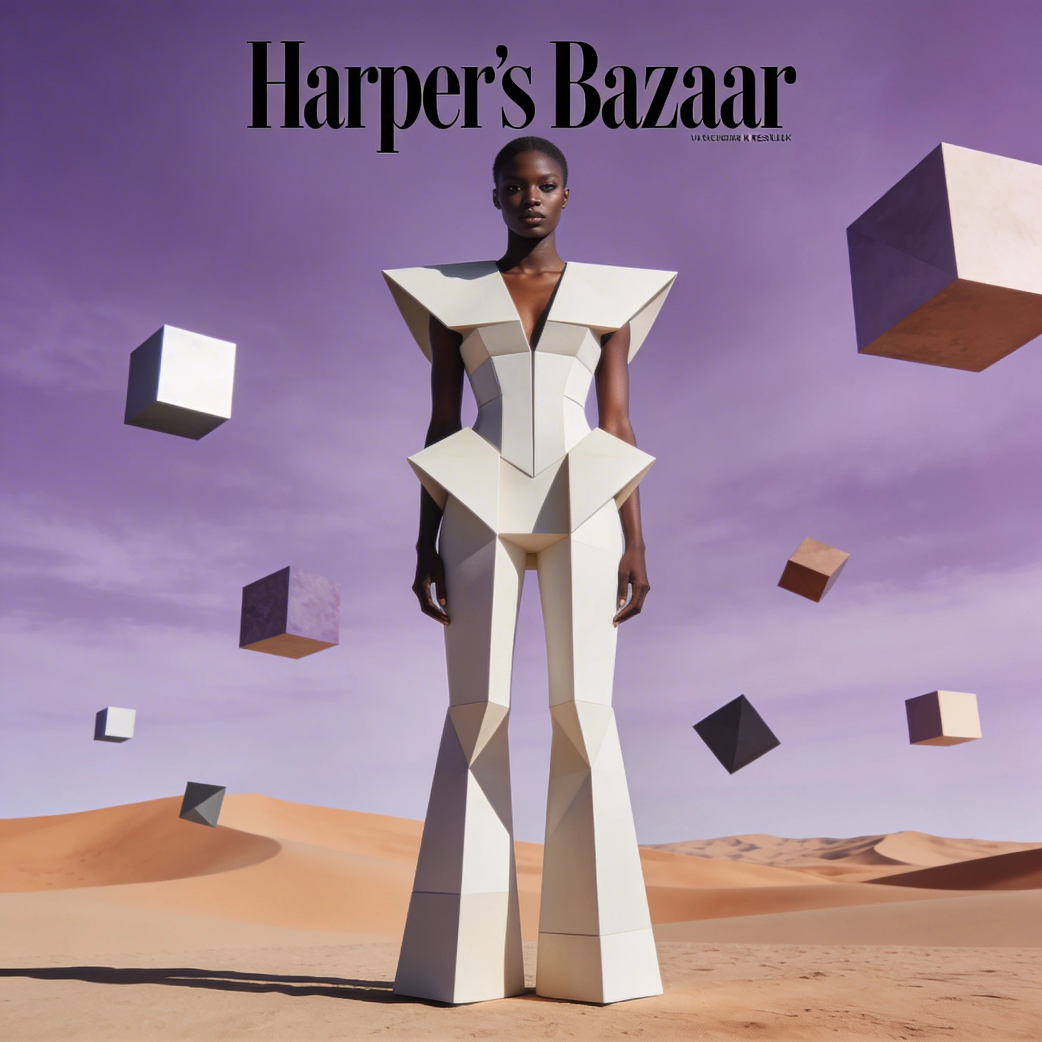 Обложка Harper’s Bazaar: Сюрреализм — Seedream 4.5 промт