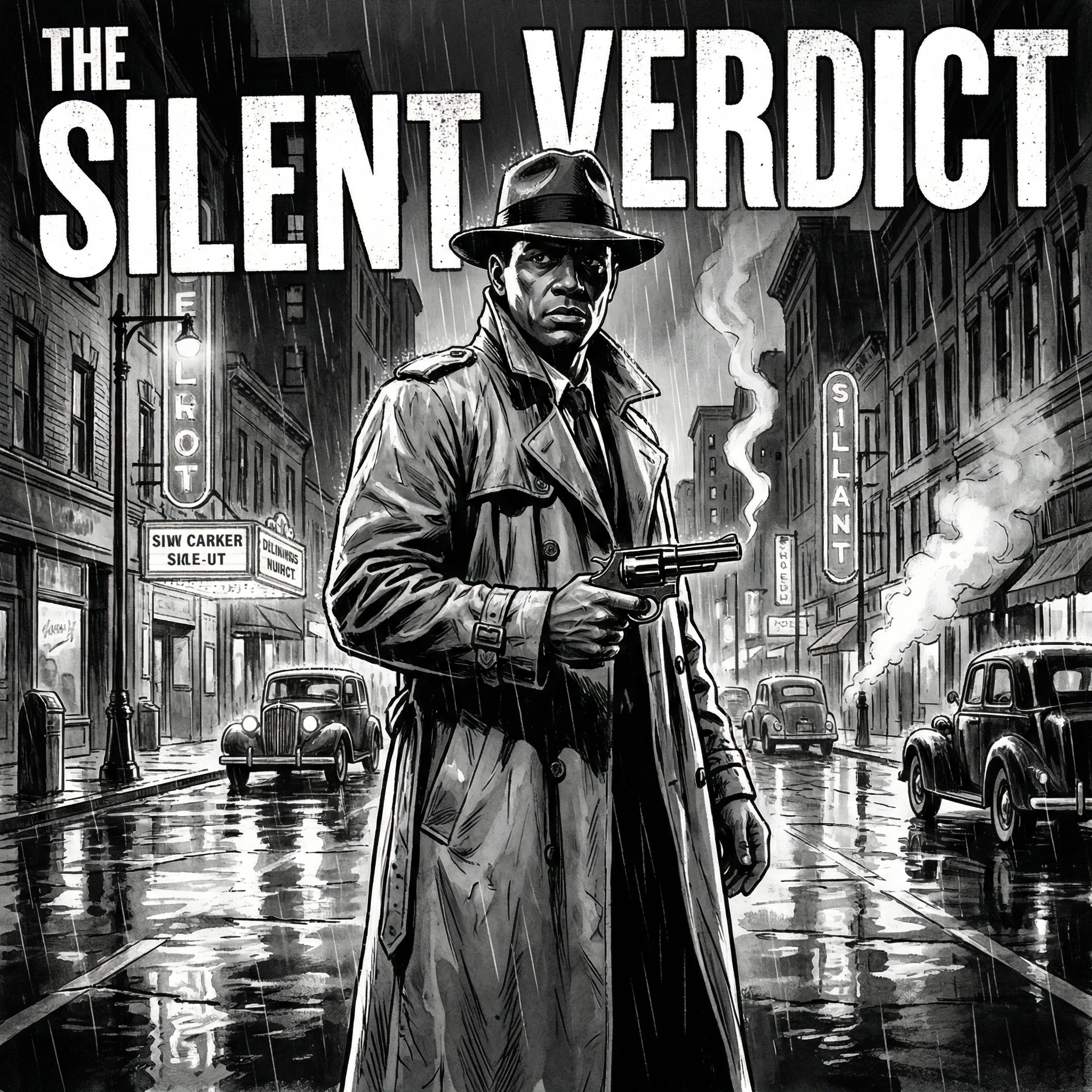 Обложка комикса о Нуарном Детективе — Nano Banana Pro промт