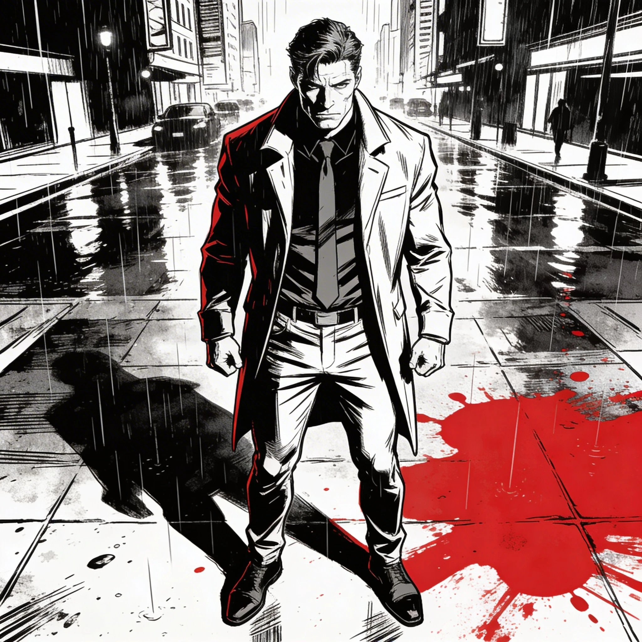 Обложка комикса в стиле нуар — Seedream 4.5 промт