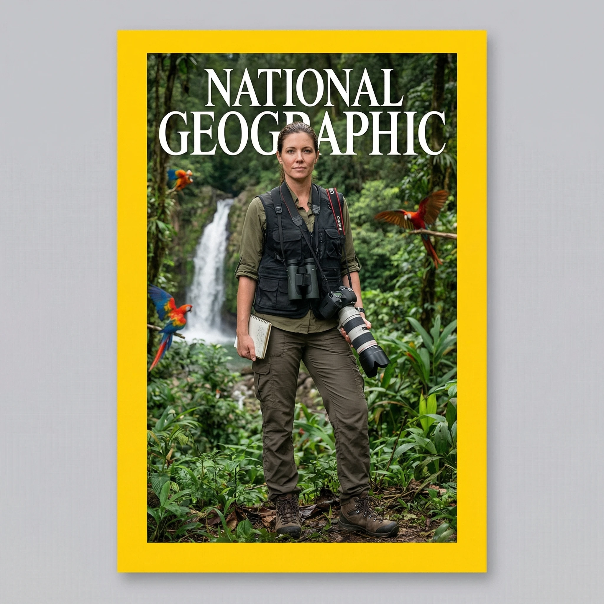 Обложка National Geographic: Амазония — Nano Banana Pro промт