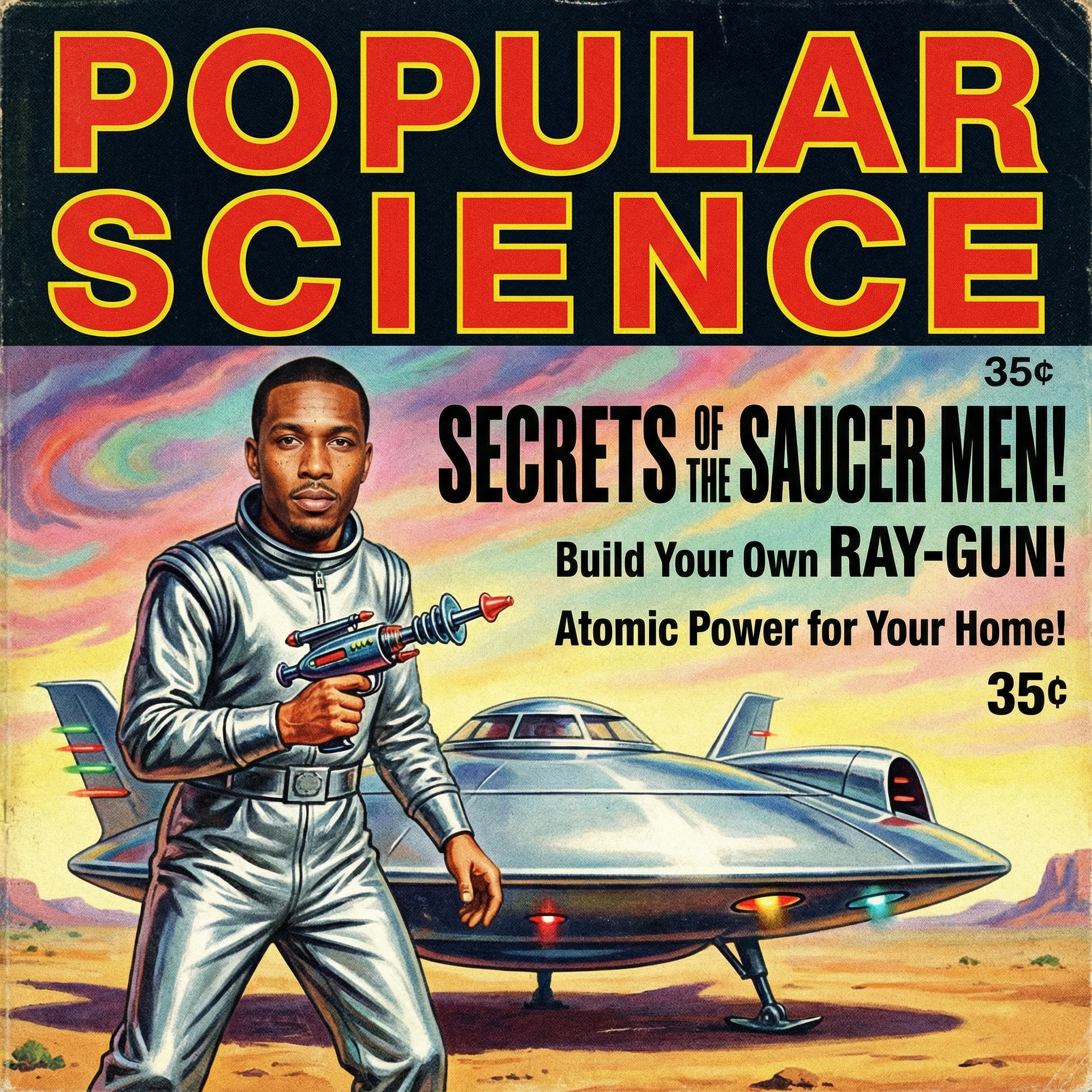 Обложка научно-популярного журнала 50-х — Nano Banana Pro промт