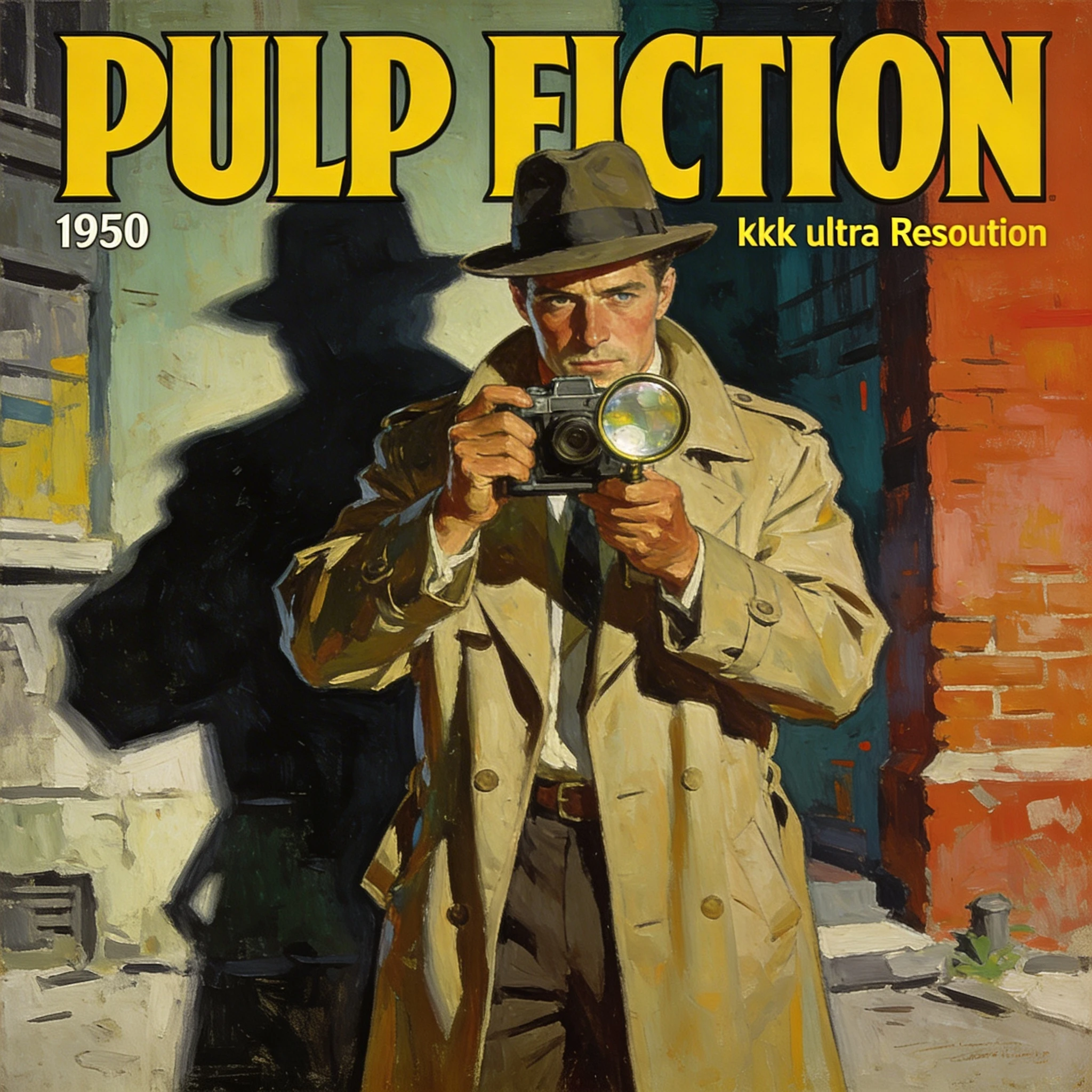 Обложка ретро-детектива 50-х — Seedream 4.5 промт