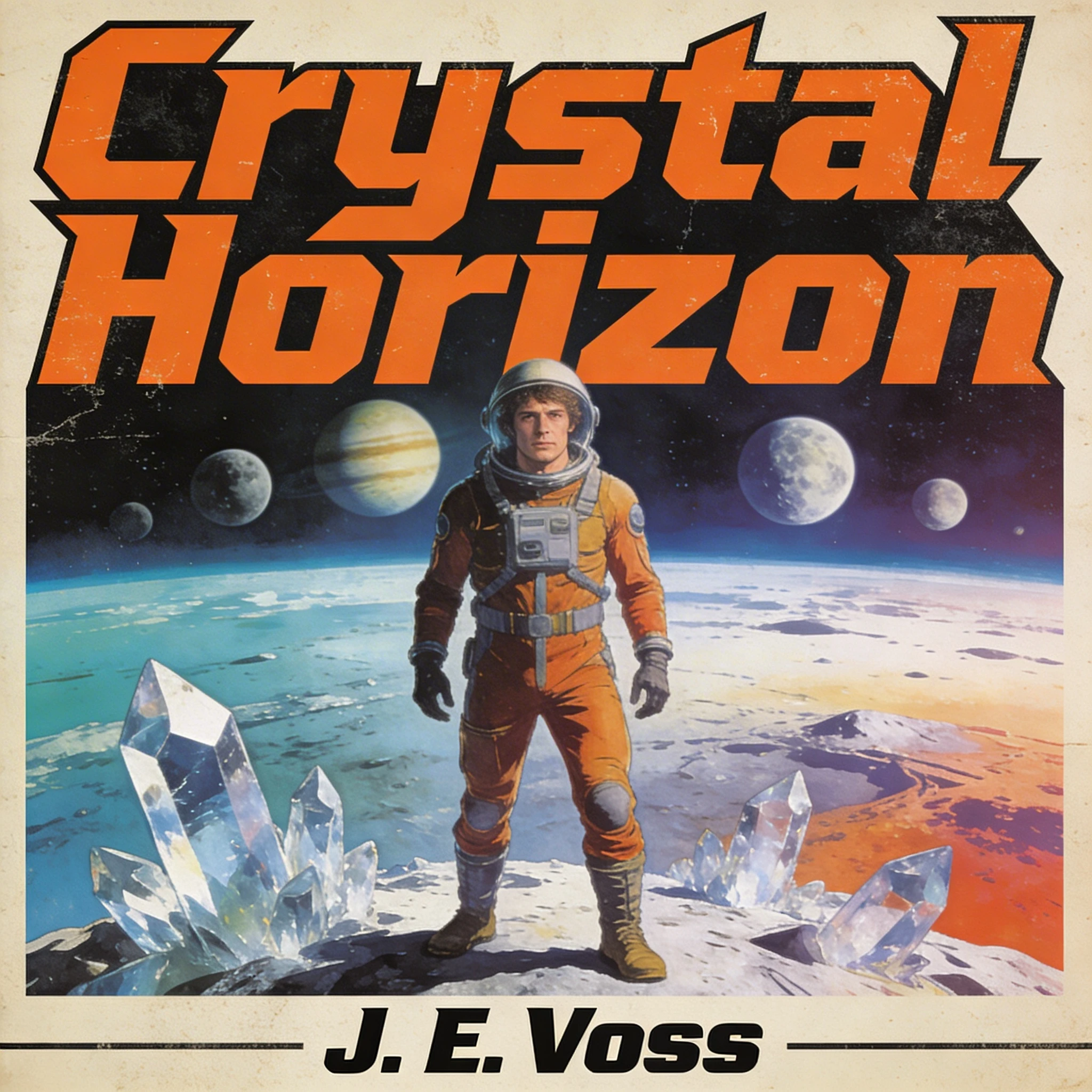 Обложка ретро-фантастического романа — Seedream 4.5 промт