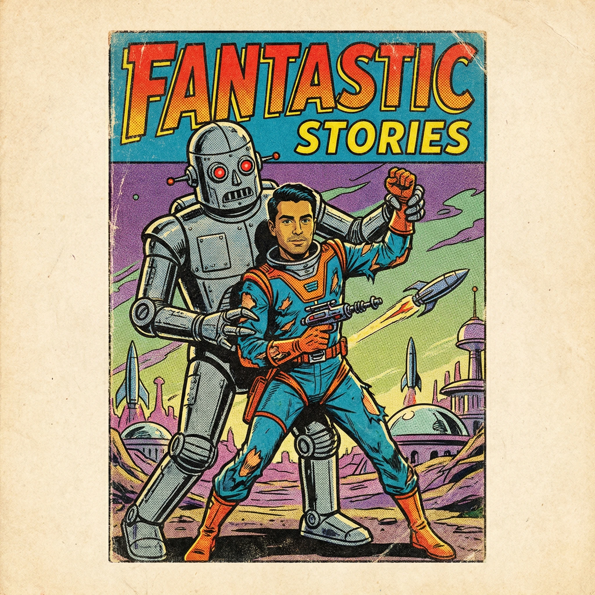 Обложка ретро-комикса 50-х годов — Nano Banana Pro промт