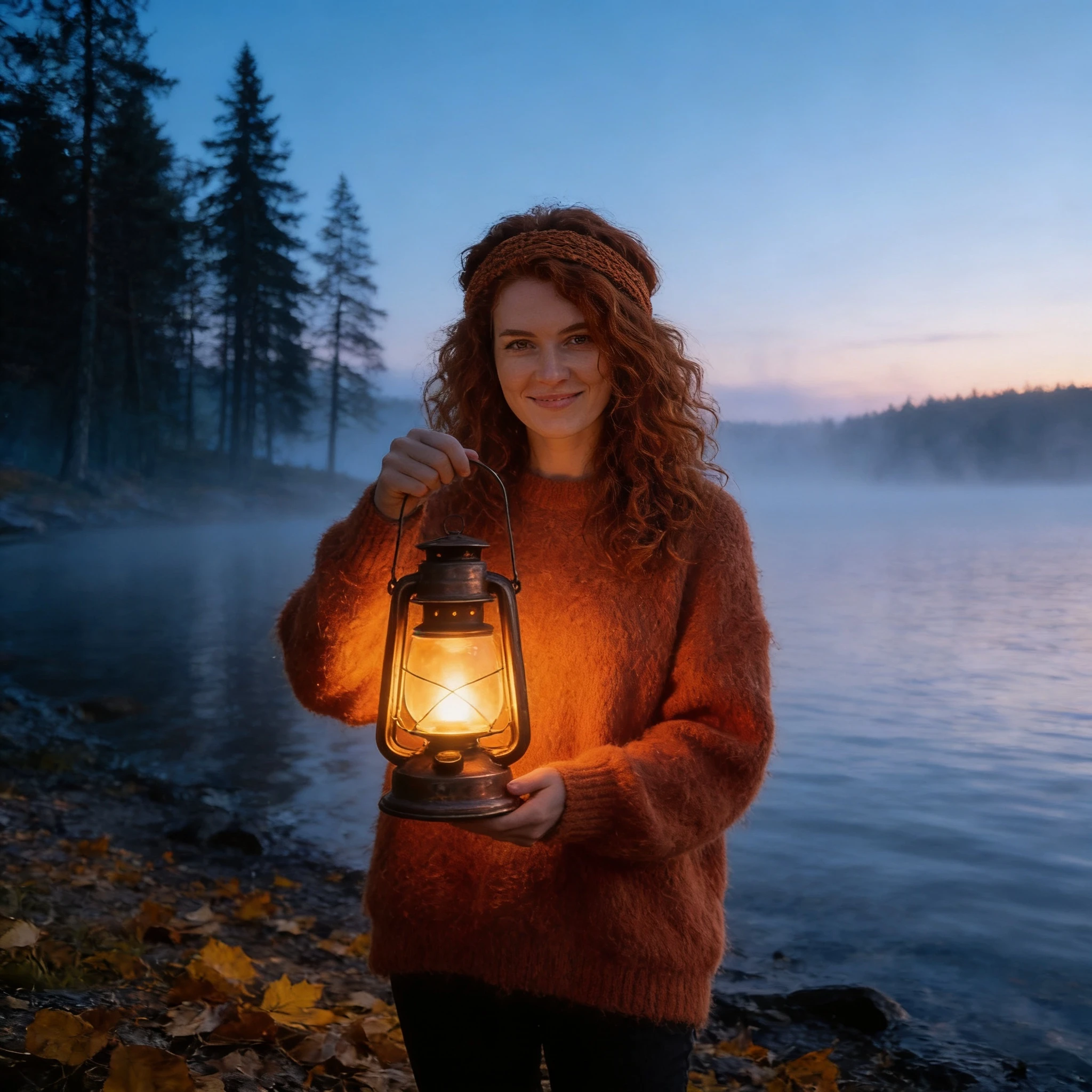 Обложка романа: Тайна Осеннего Озера — Seedream 4.5 промт