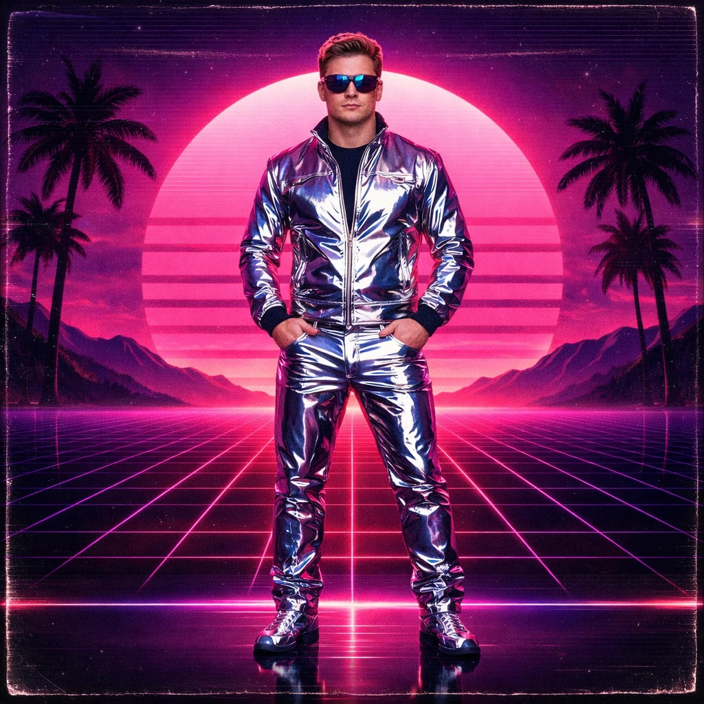 Обложка синтвейв-альбома «Город будущего» — GPT Image 1.5 промт