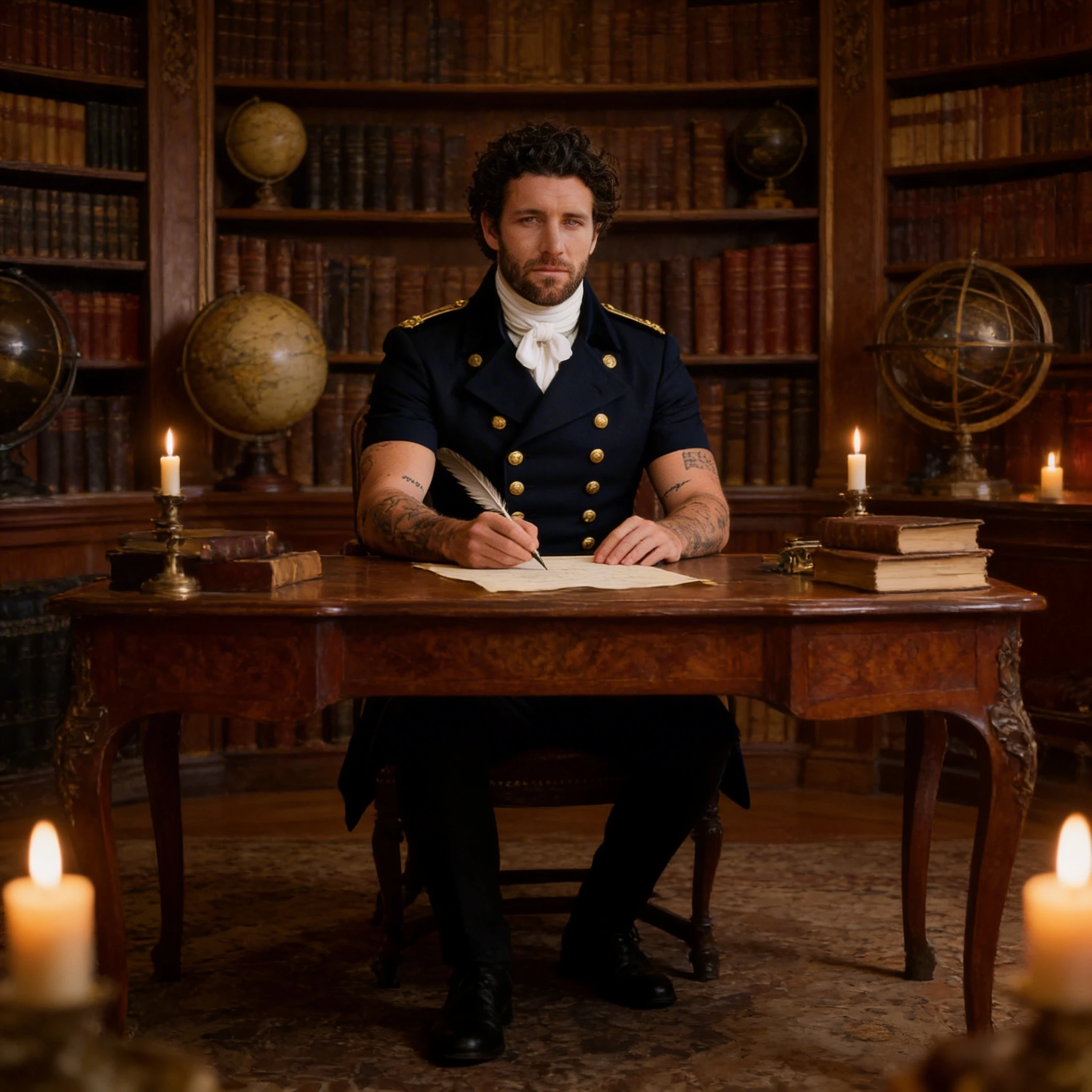 Офицер эпохи Просвещения — Seedream 4.5 промт