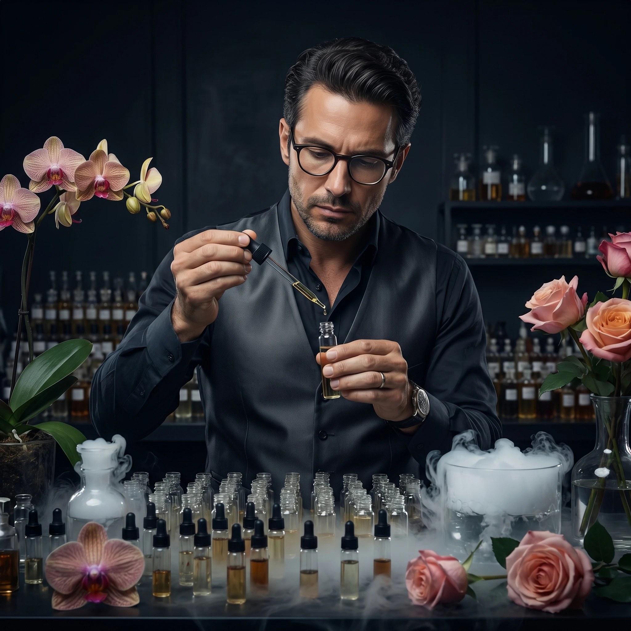 Парфюмер в секретной лаборатории — Nano Banana Pro промт