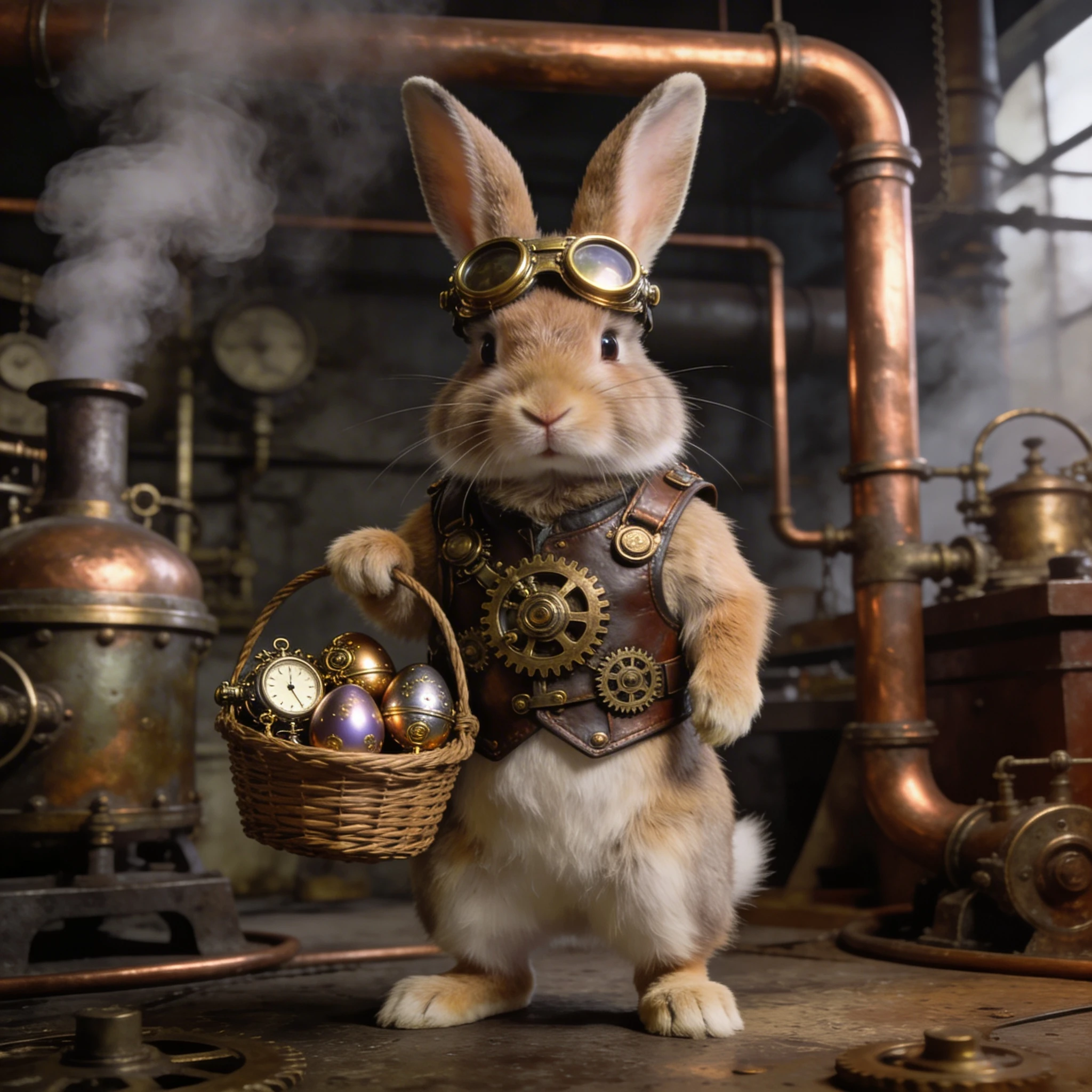 Пасхальный заяц в стиле стимпанк — Seedream 4.5 промт
