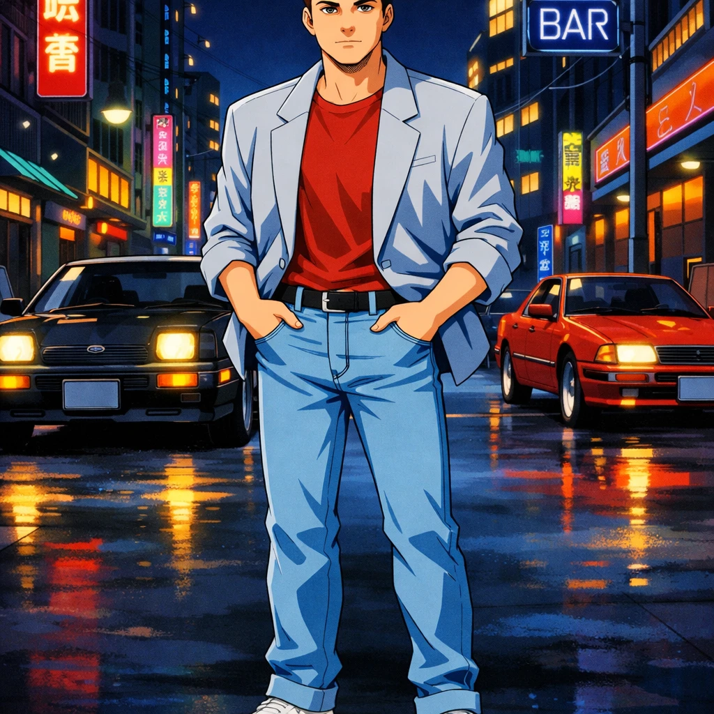 Персонаж аниме 'Городской охотник' — GPT Image 1.5 промт