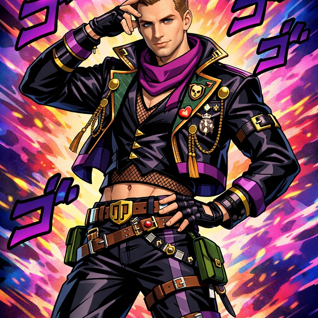 Персонаж аниме JoJo: Bizarre Adventure — GPT Image 1.5 промт