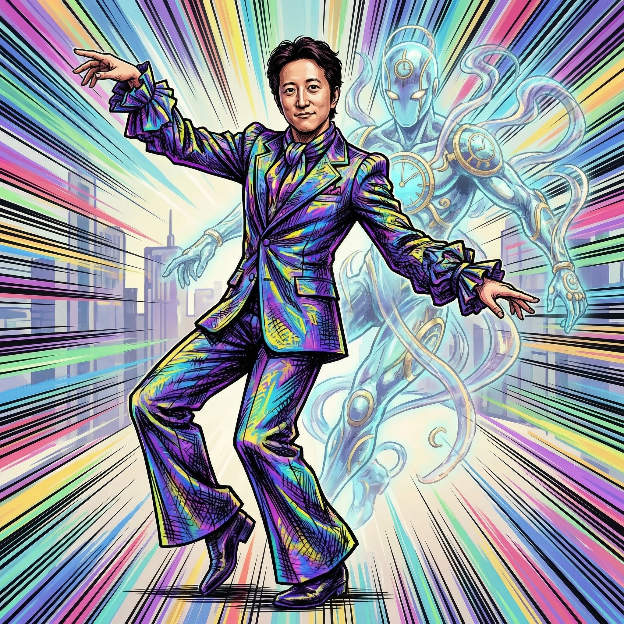 Персонаж аниме «JoJo's Bizarre Adventure» — Nano Banana Pro промт