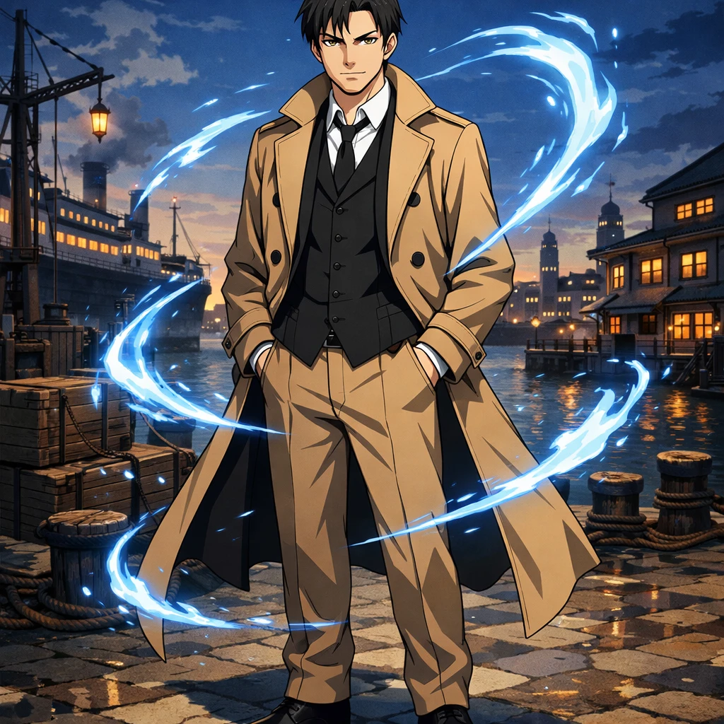 Персонаж аниме в стиле «Bungo Stray Dogs» — GPT Image 1.5 промт