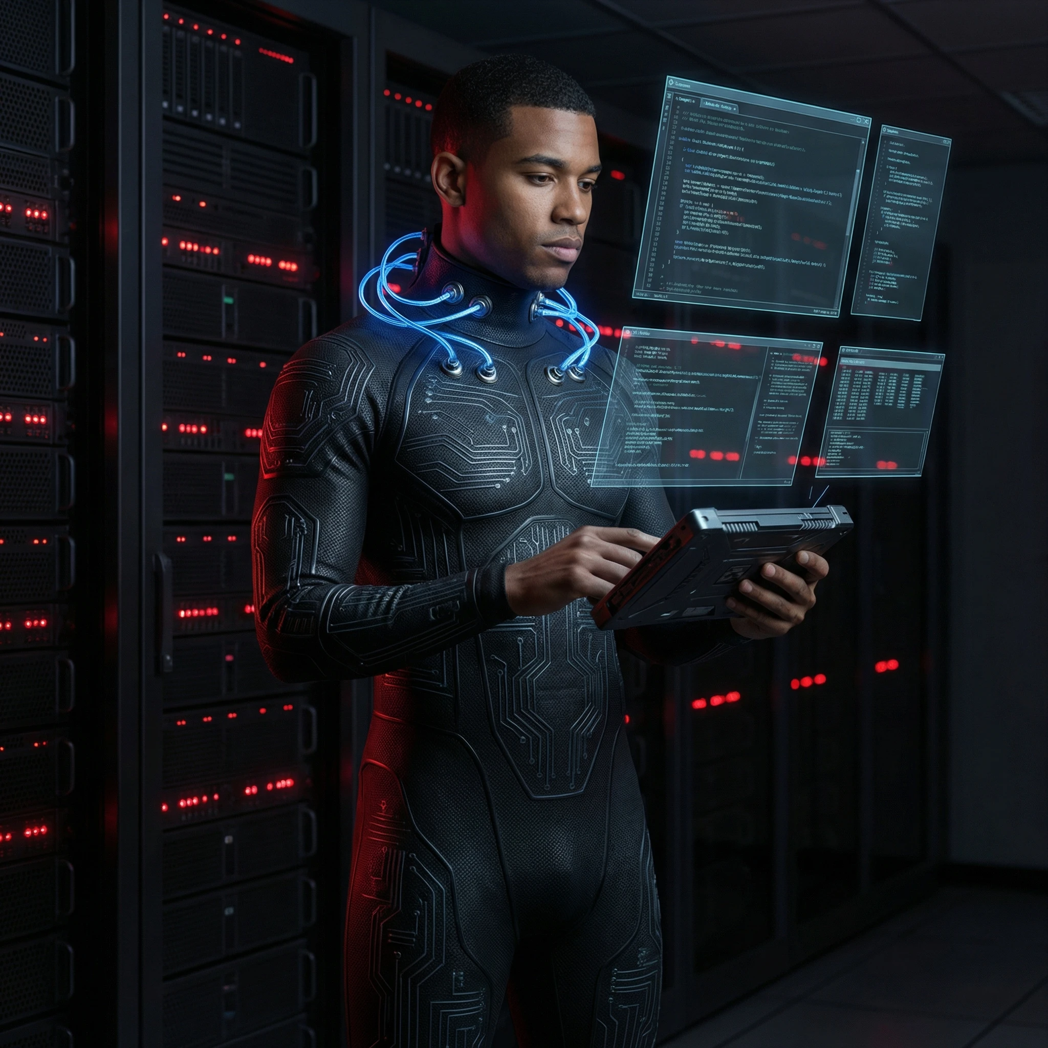 Персонаж Cyberpunk 2077: Netrunner — Nano Banana Pro промт