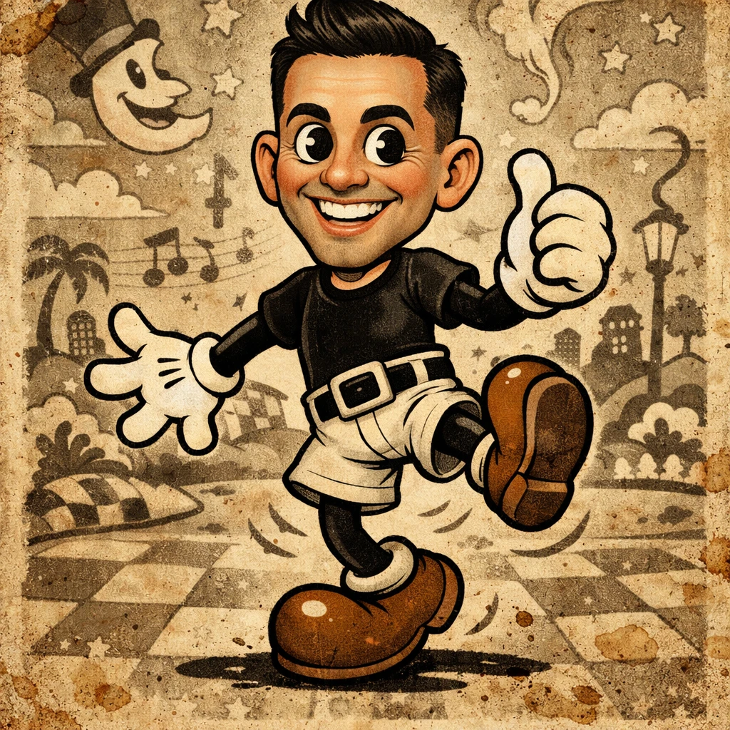 Персонаж игры «Cuphead» (1930-е) — GPT Image 1.5 промт