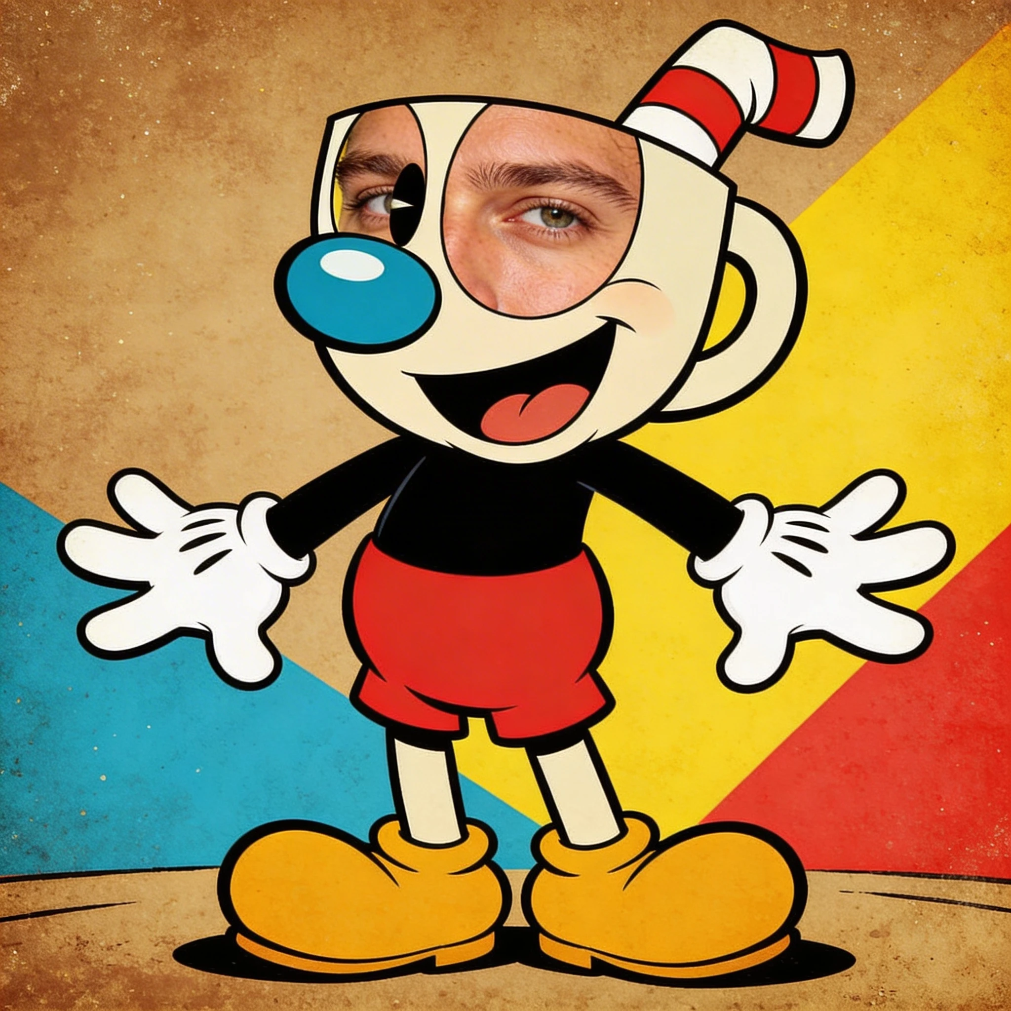 Персонаж игры Cuphead 1930-х — Seedream 4.5 промт