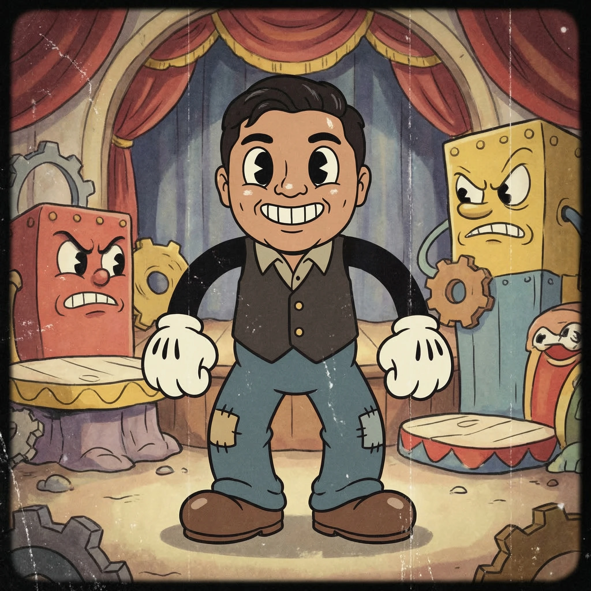 Персонаж игры «Cuphead» — Nano Banana Pro промт