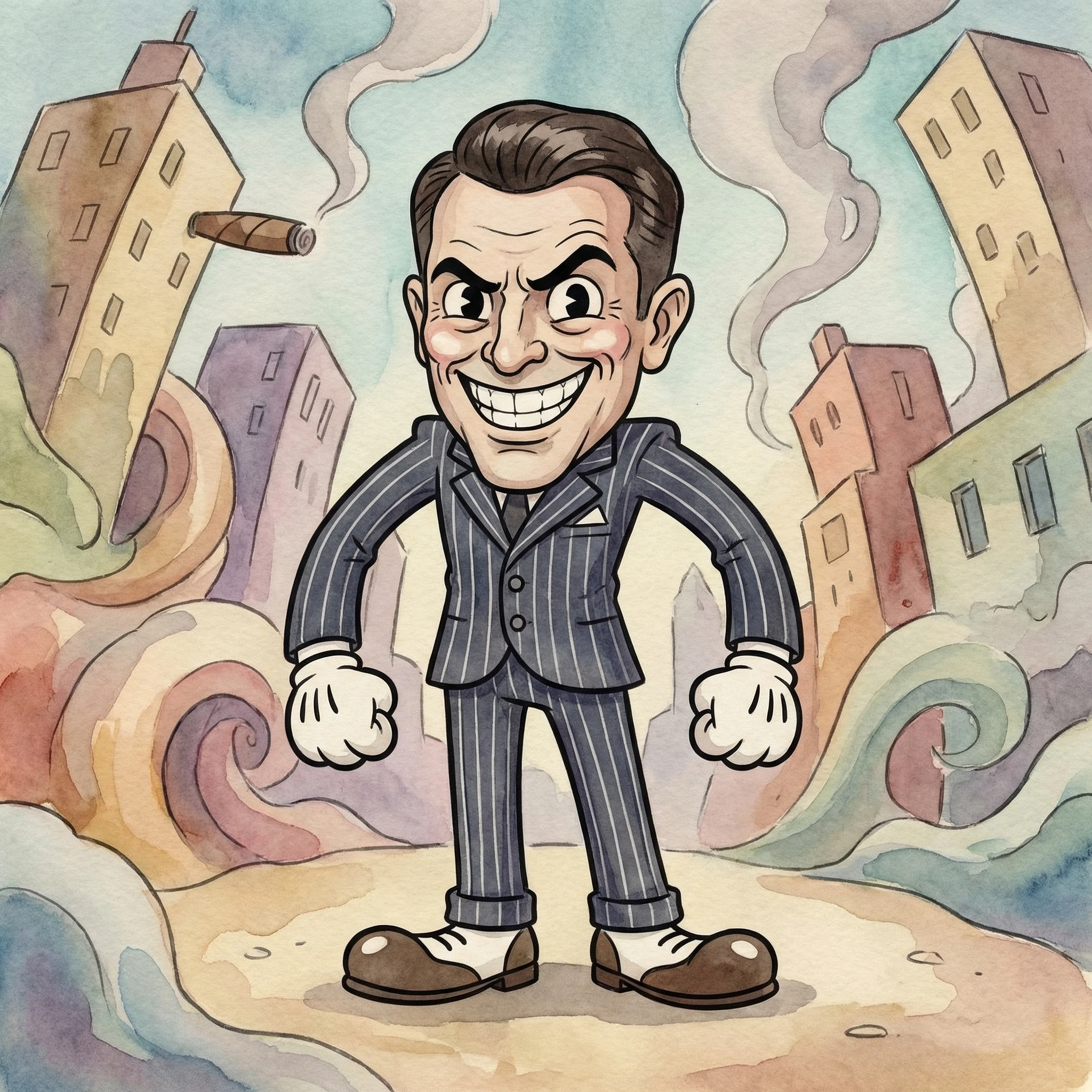 Персонаж игры 'Cuphead' (Босс) — Nano Banana Pro промт