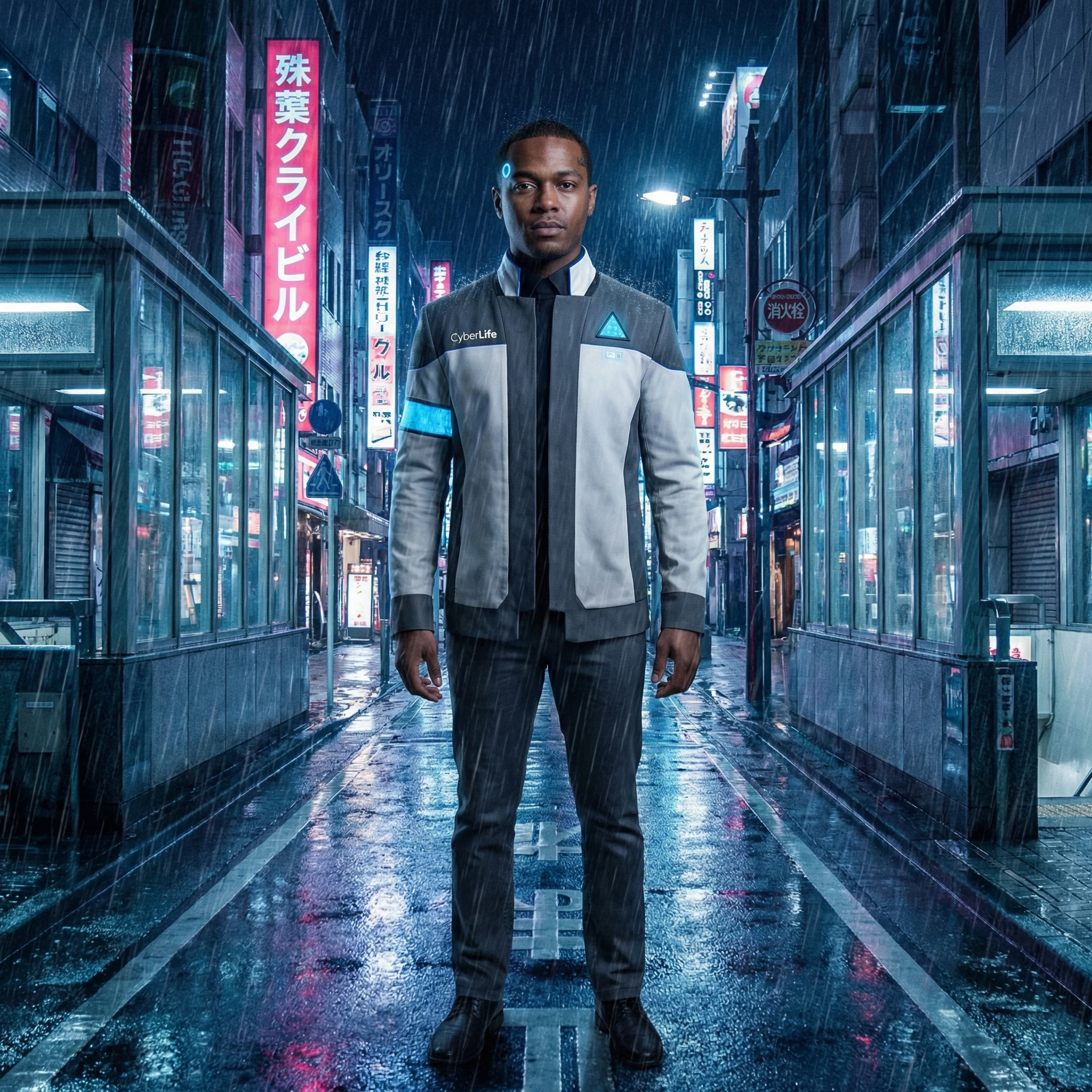 Персонаж игры «Detroit: Become Human» — Nano Banana Pro промт