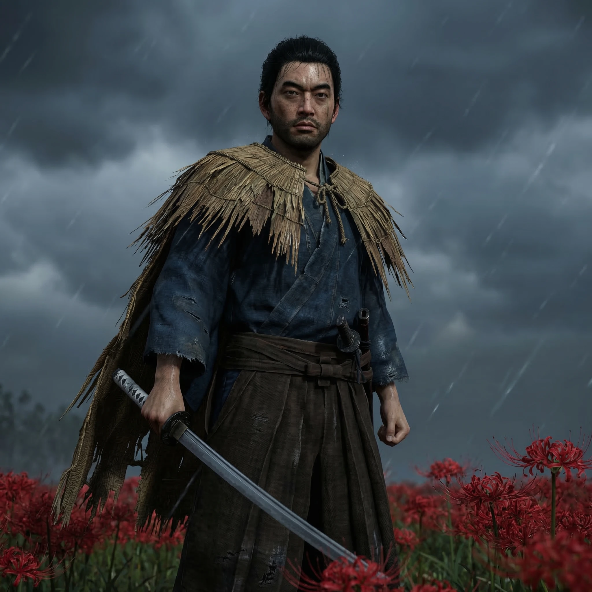 Персонаж игры 'Ghost of Tsushima' — Nano Banana Pro промт
