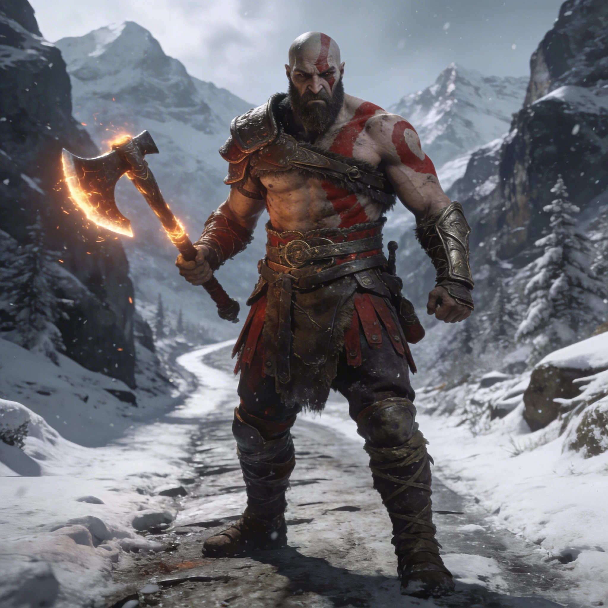 Персонаж игры «God of War» — Seedream 4.5 промт