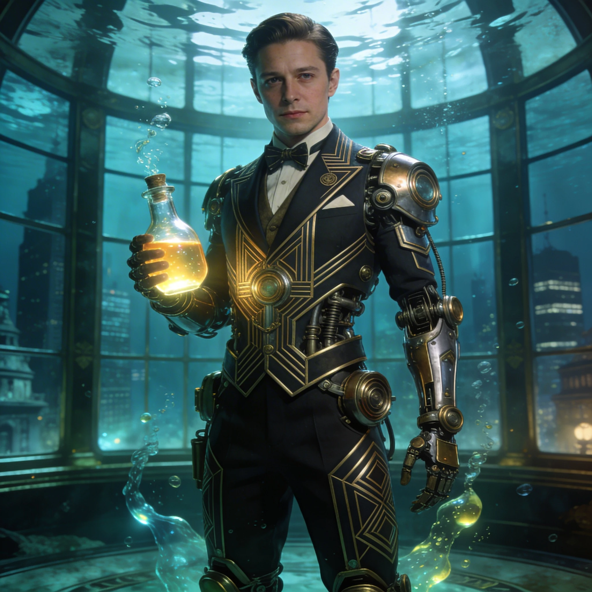 Персонаж игры в стиле «BioShock» — Seedream 4.5 промт