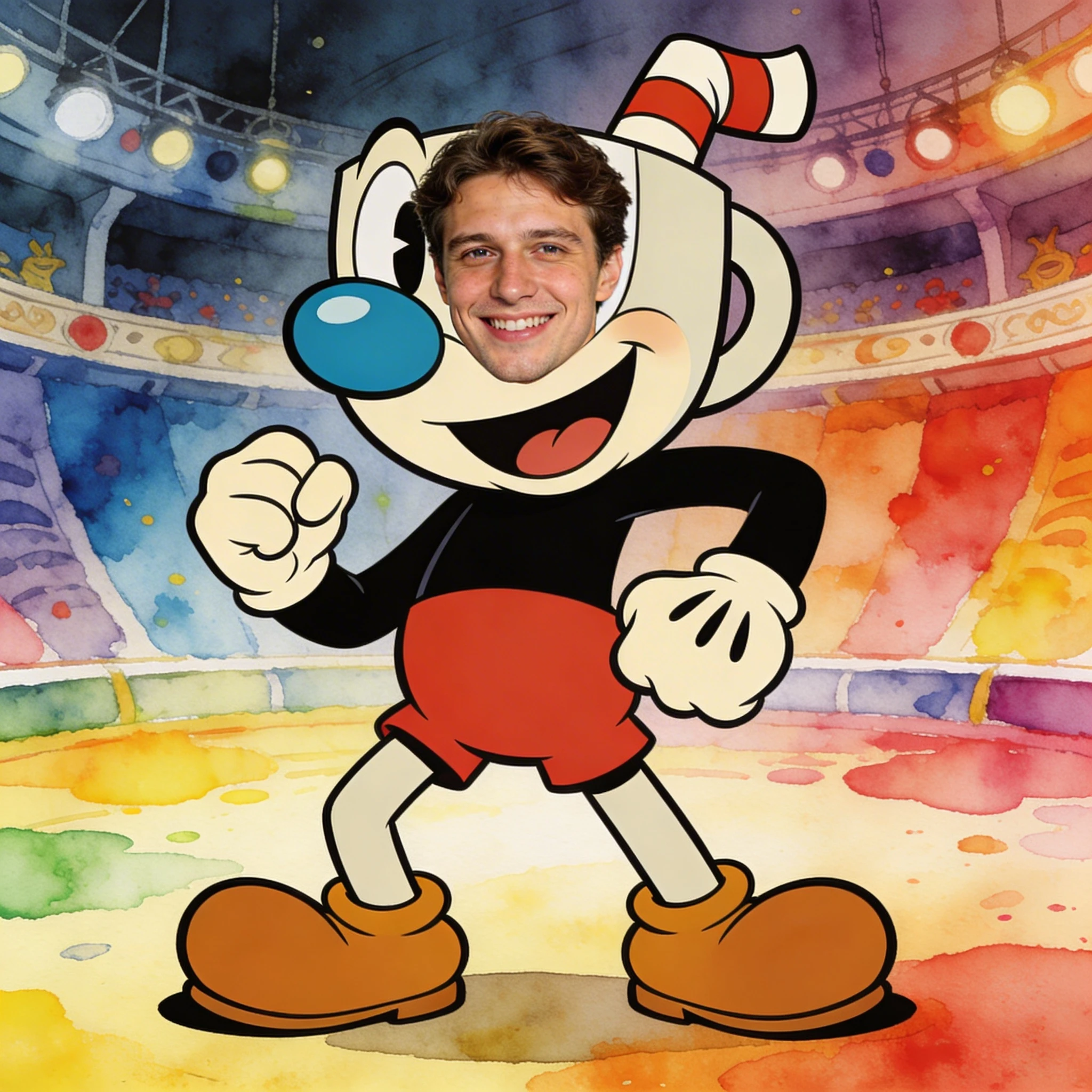 Персонаж игры в стиле Cuphead — Seedream 4.5 промт