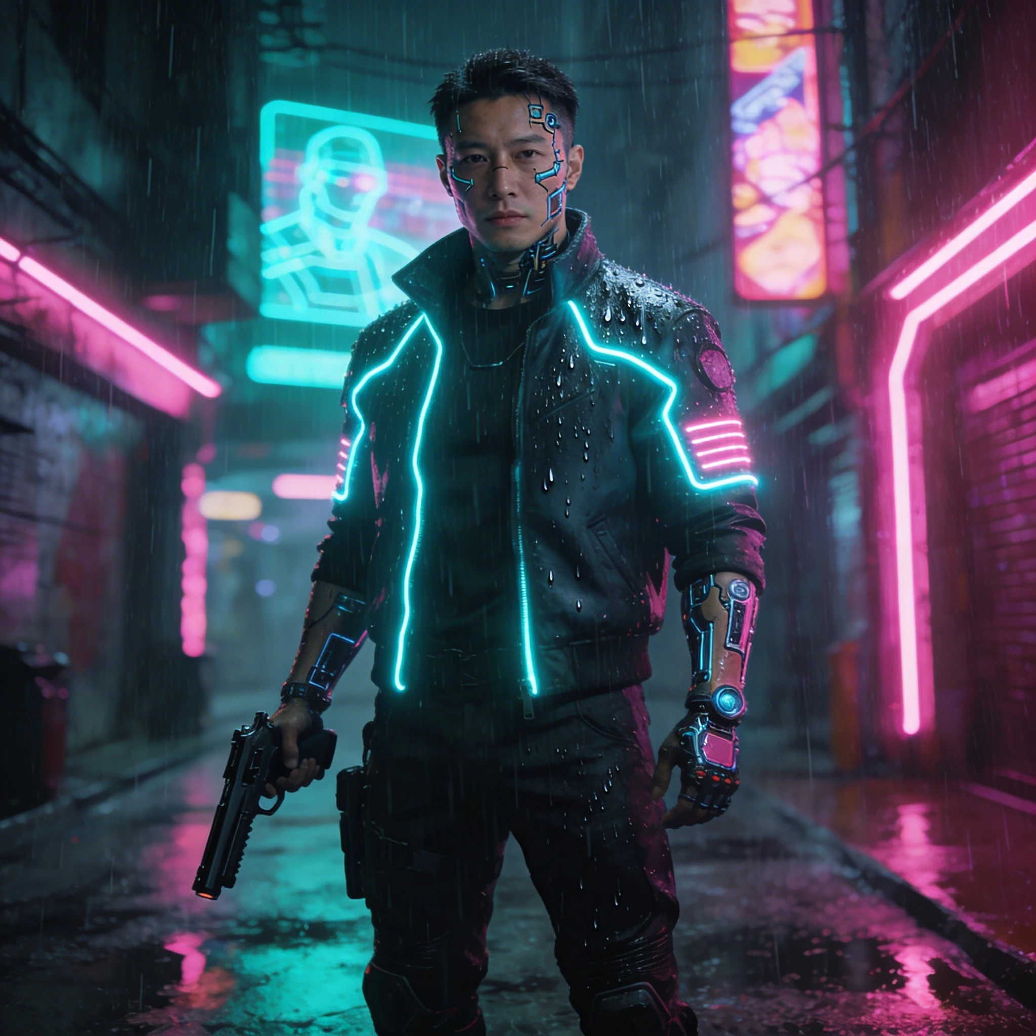 Персонаж игры в стиле Cyberpunk 2077 — Seedream 4.5 промт
